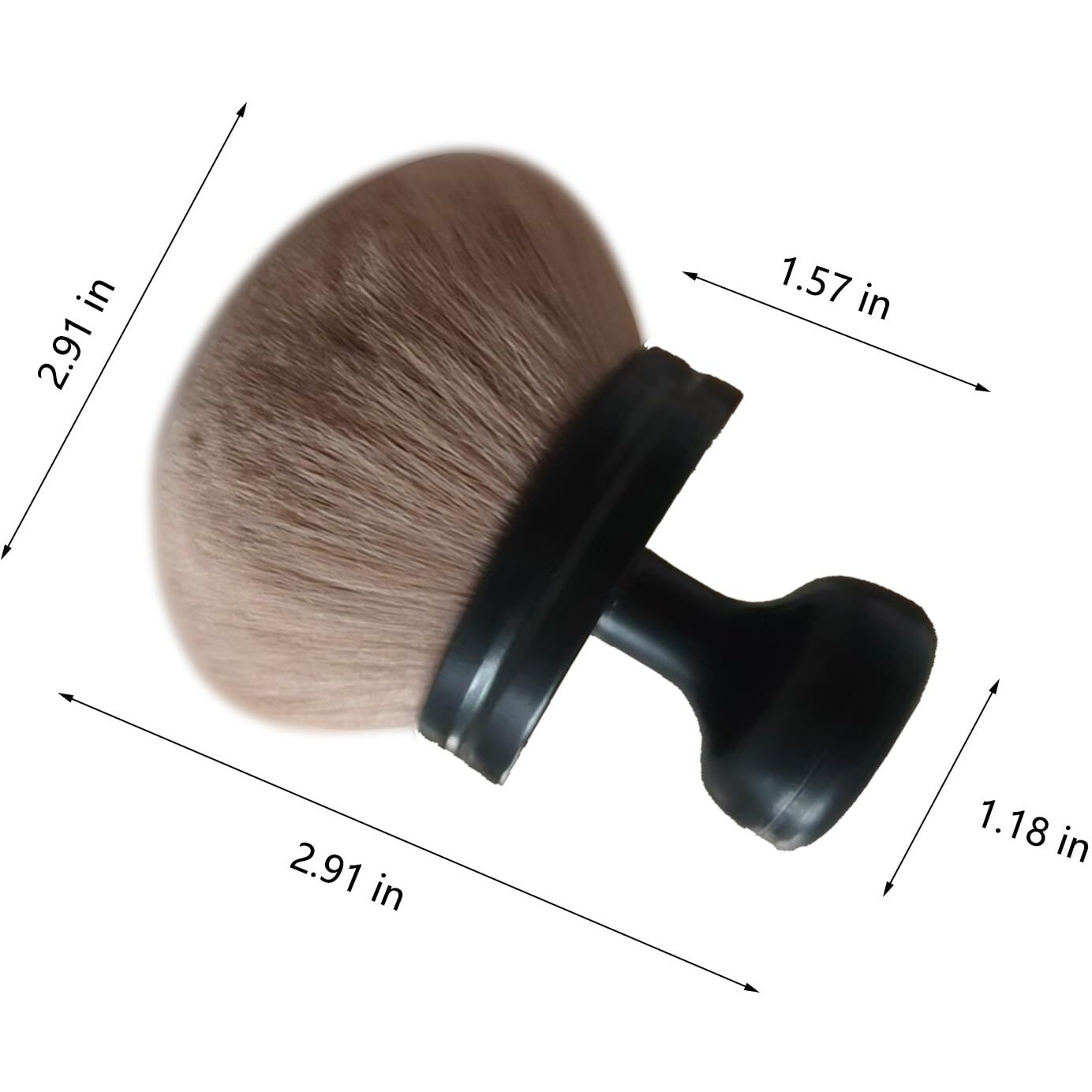 Body Makeup Brush Extra Large Oval Self Tanning Brush Multipurpose 74Mm Wide-Headed Self Tanner Kabuki Sunscreen Brush For Legs Body Sunless Tan Streak Free Applicator(Black)