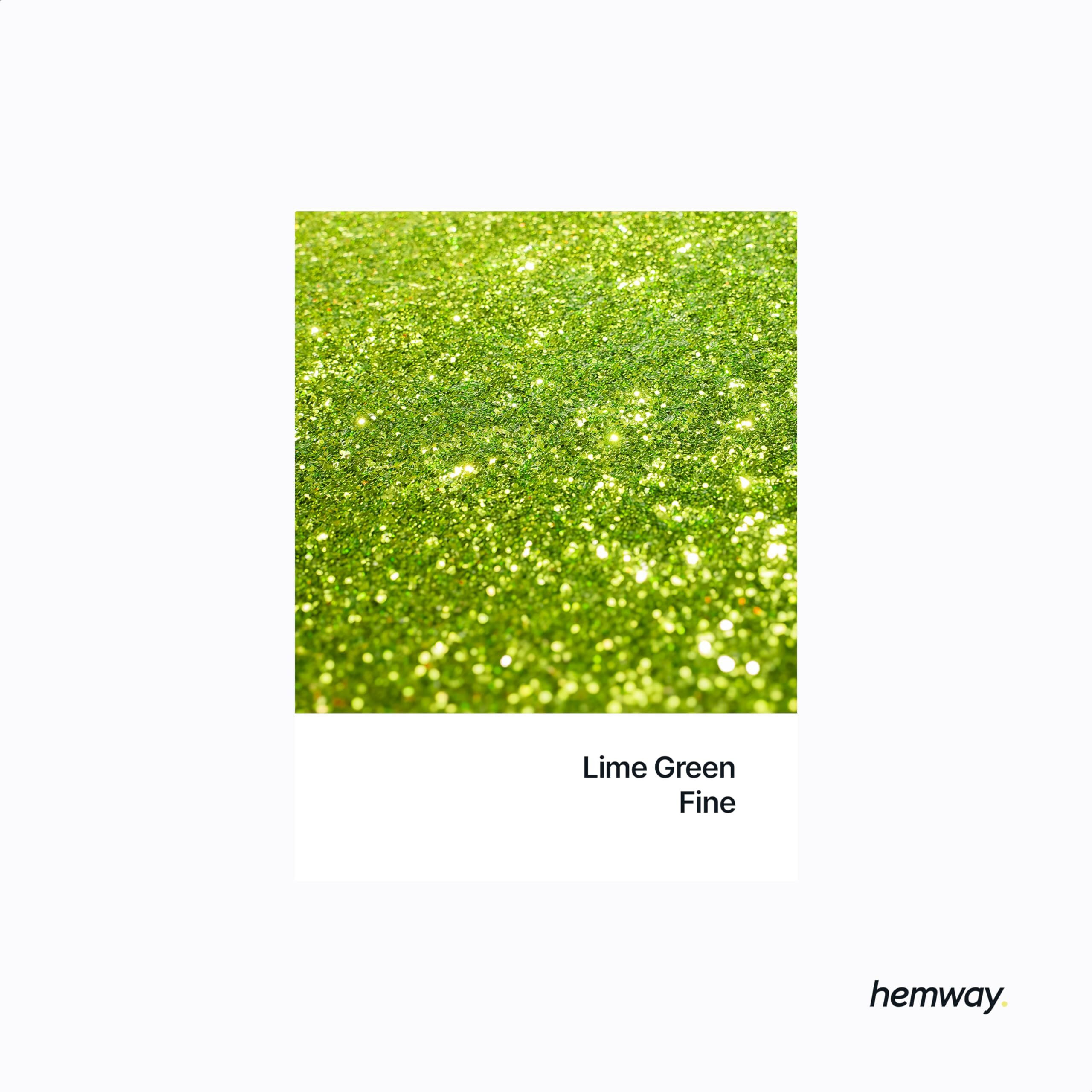 Hemway Eco Friendly Biodegradable Glitter 100G / 3.5Oz Bio Cosmetic Safe Sparkle Vegan For Face, Eyeshadow, Body, Hair, Nail And Festival Makeup, Craft - Fine (1/64"" 0.015"" 0.4Mm) - Lime Green