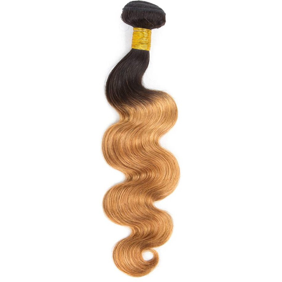 1B27 Ombre Body Wave Bundle Honey Blonde Human Hair Bundle 100% Unprocessed Virgin Hair Brazilian Double Weft Extensions 28 Inch For Women