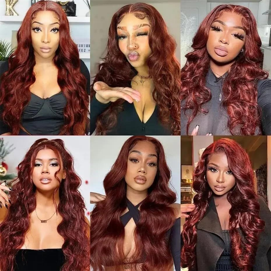 33 Reddish Brown Bundles Human Hair Body Wave 3 Bundles 12 14 16 Inch Unprocessed Brazilian Virgin Remy Copper Red Body Wave Bundle Human Hair Extensions