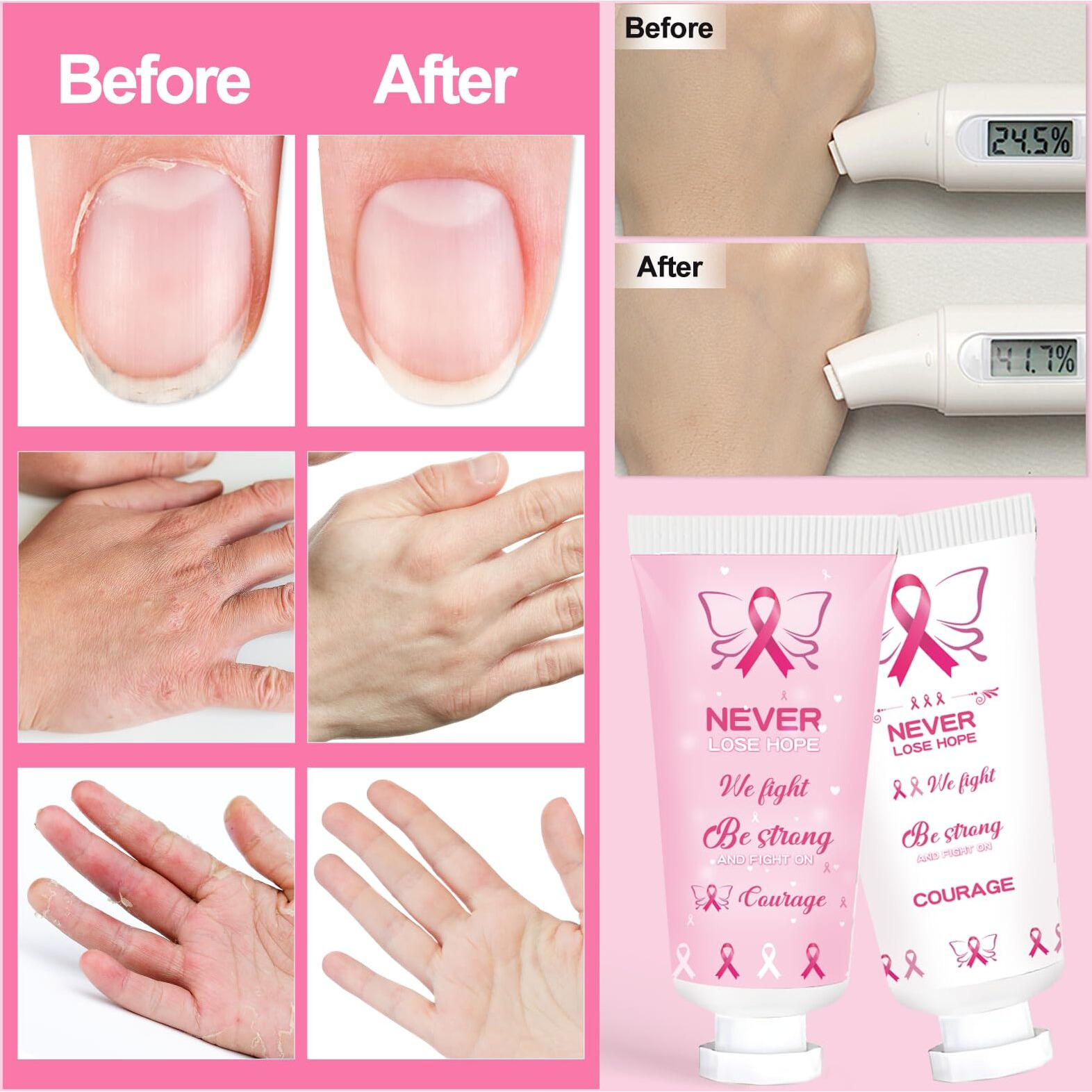 50 Pcs Breast Cancer Awareness Favors, Breast Cancer Hand Cream, Pink Ribbon Travel Size Hand Lotion, Breast Cancer Awareness Party Supplies For Women Guests
