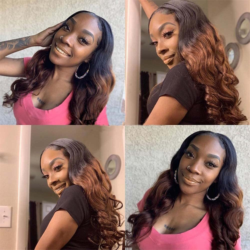 1B30 Browm Bundles Ombre Bundles Brown Body Wave Bundles 20 22 24 Inch Unprocessed Human Hiar Bundles Weft Extensions Weave Brown Bundles Body Wave Human Hair