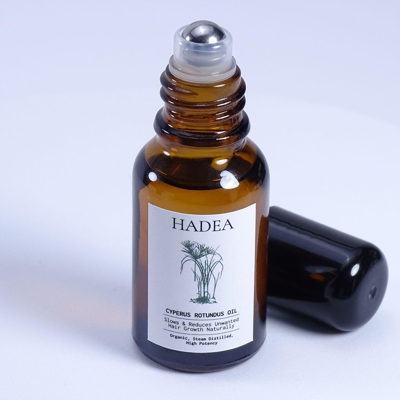 Cyperus Rotundus Oil To Reduce And Slow Down Unwanted Hair Growth, For Pcos, Hirsitusim, Any Unwanted Hair | Cypress Rotundus | Organic Cyprus Oil Travel Size Roll On (15 Ml)