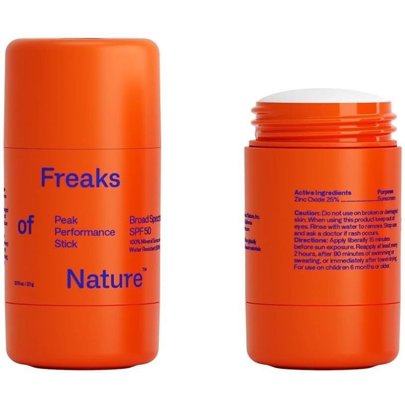 Peak Performance Sun Stick Spf 50 | 100% Mineral Sunscreen | Lightweight, 40-Min Water-Resistant | Plant-Based, Eco-Friendly, Reef-Safe, Cruelty-Free | All Skin Types | 0.70 Oz | Pack Of 2