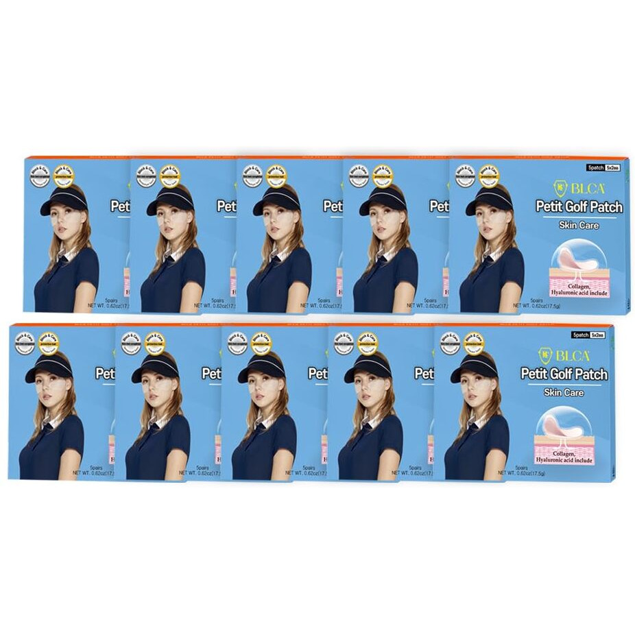 Block&Care Golf Patches For Sun Protection Uv Protection Facial Patches For Outdoor Activities 5Pairs Of Sunblock Gel Patches With Skincare Ingredients. (10 Pack, Petit Golf Patch (Medium))