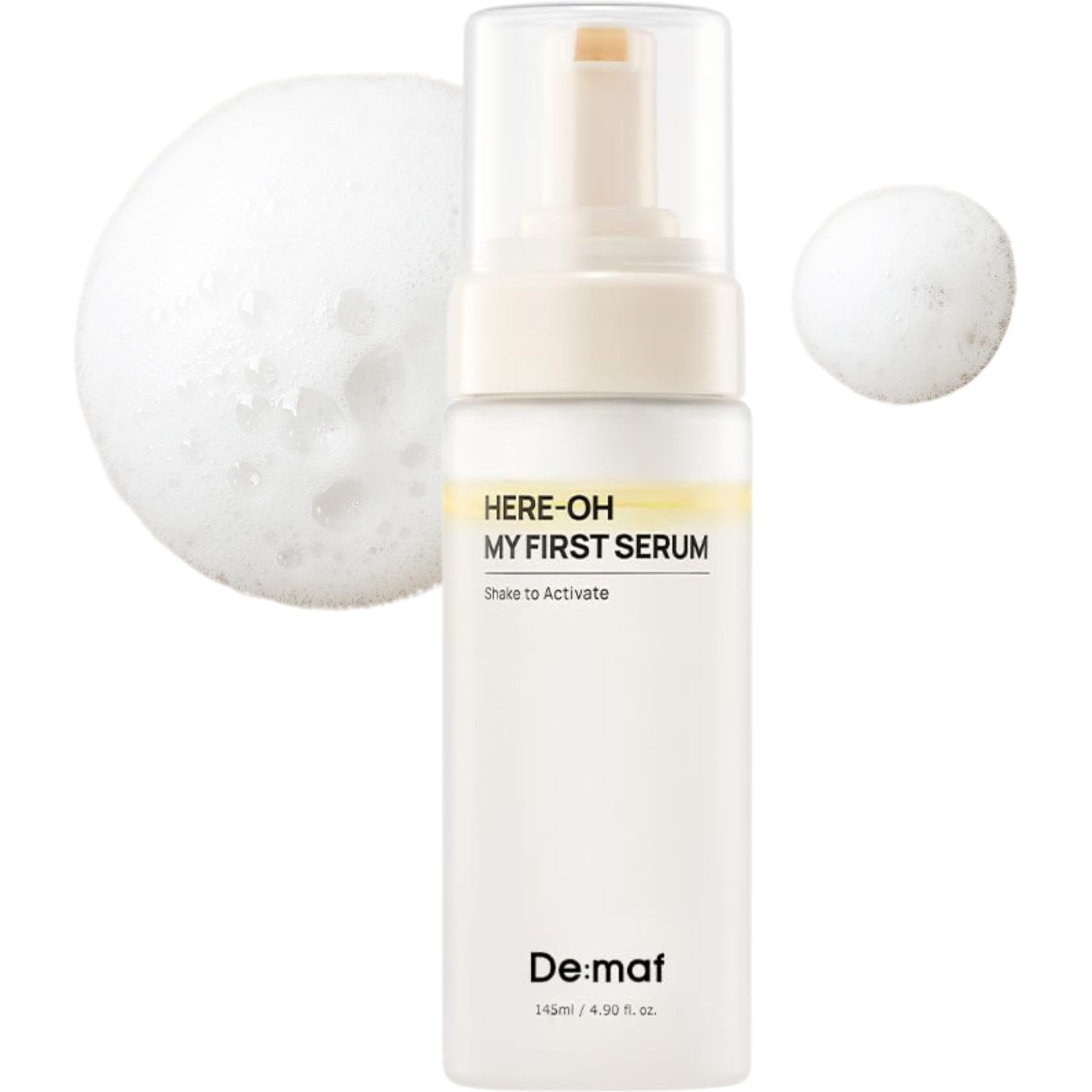Here-Oh My First Serum, Hydrating Facial Serum With Hyaluronic Acid | Bubble Texture For Barrier Support & Glow | Korean Care For Dry & Sensitive Types (4.90 Fl Oz)