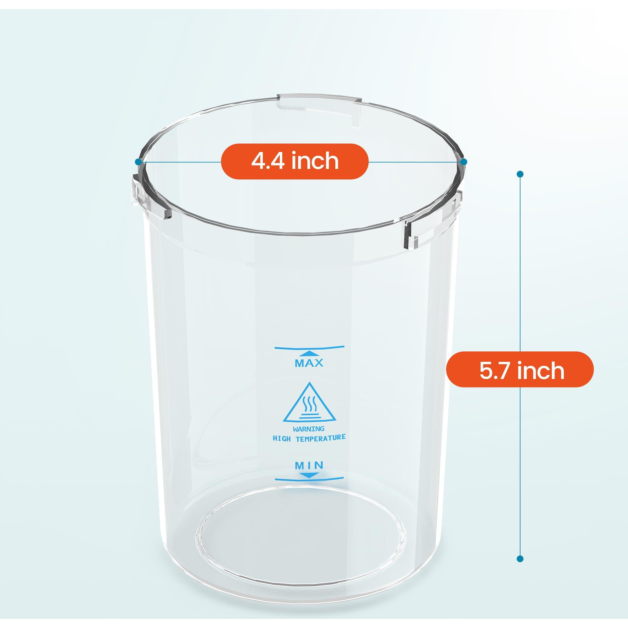 Salondepot Water Jar For Facial Steamer Universal Plastic Water Cup 2 Pcs