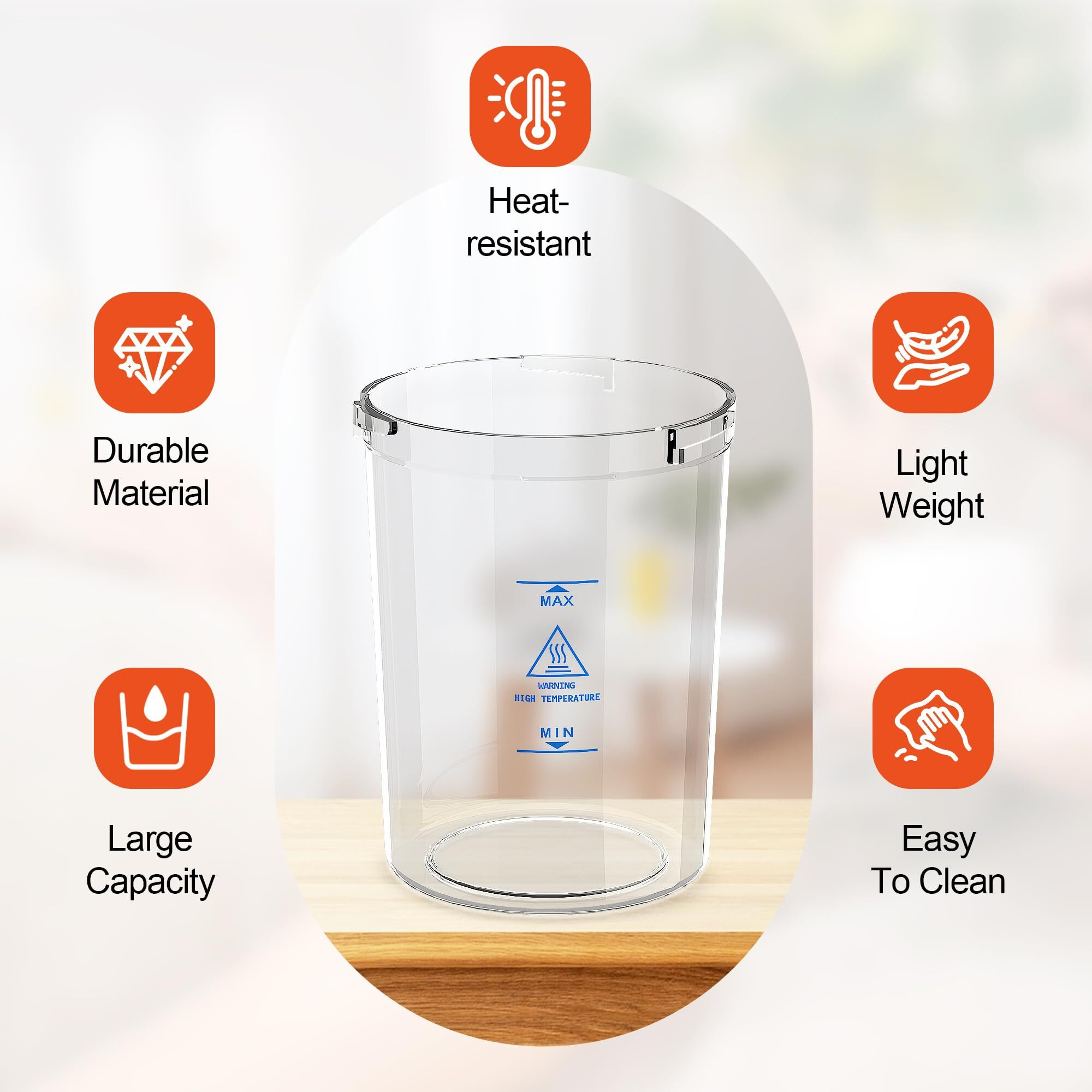 Salondepot Water Jar For Facial Steamer Universal Plastic Water Cup 2 Pcs
