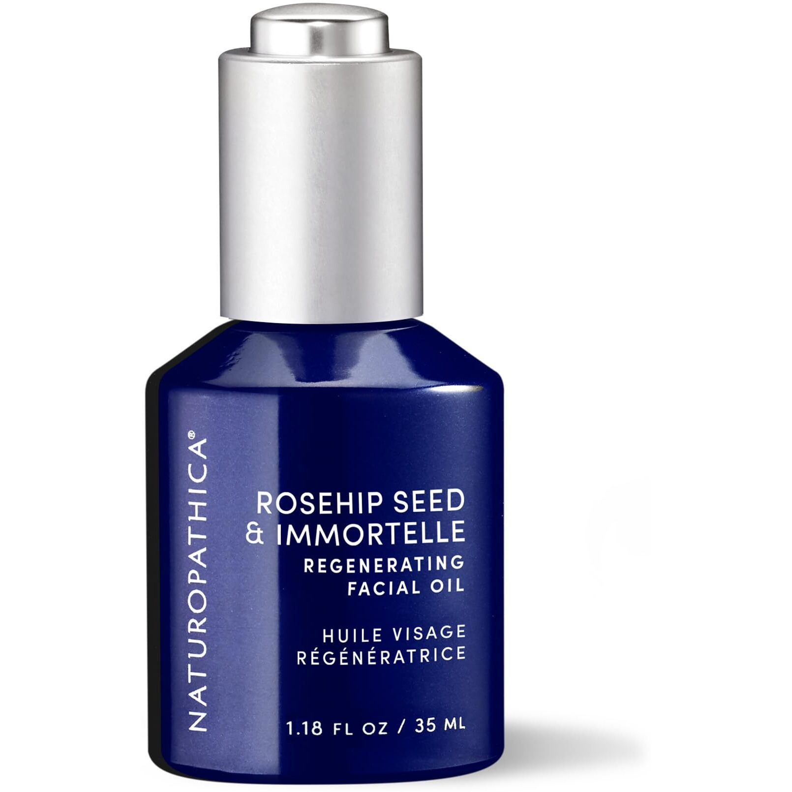 Naturopathica Rosehip Seed & Immortelle Regenerating Facial Oil, Daily Face Oil For Softened Fine Lines And A Healthy Glow, Lightweight Face Oil For Men And Women, 1.18 Fl Oz