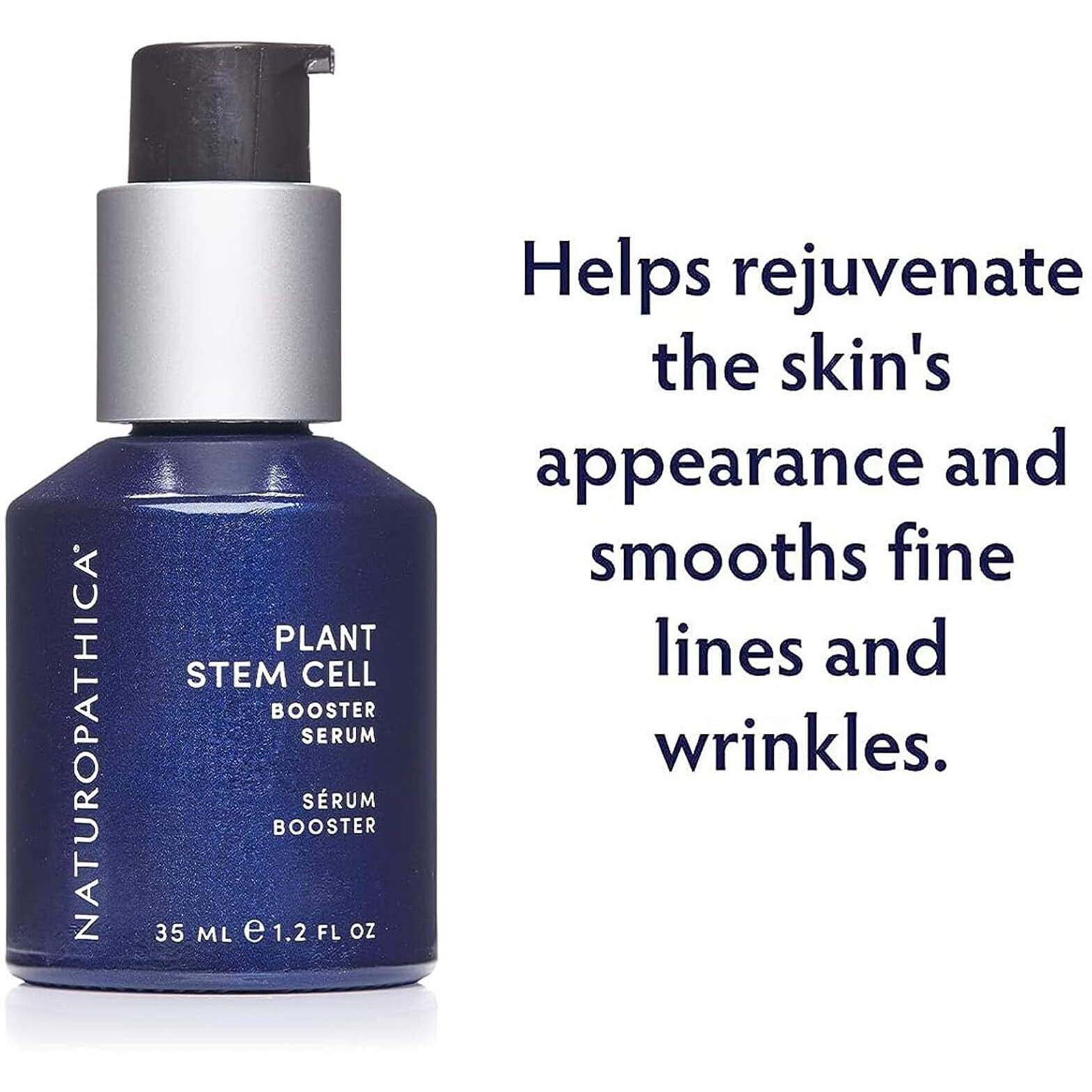 Naturopathica Plant Stem Cell Booster Serum, Daily Anti-Aging Face Serum To Smooth Fine Lines, Firming Facial Serum Helps Plump & Protect Skin, 1.18 Fl Oz