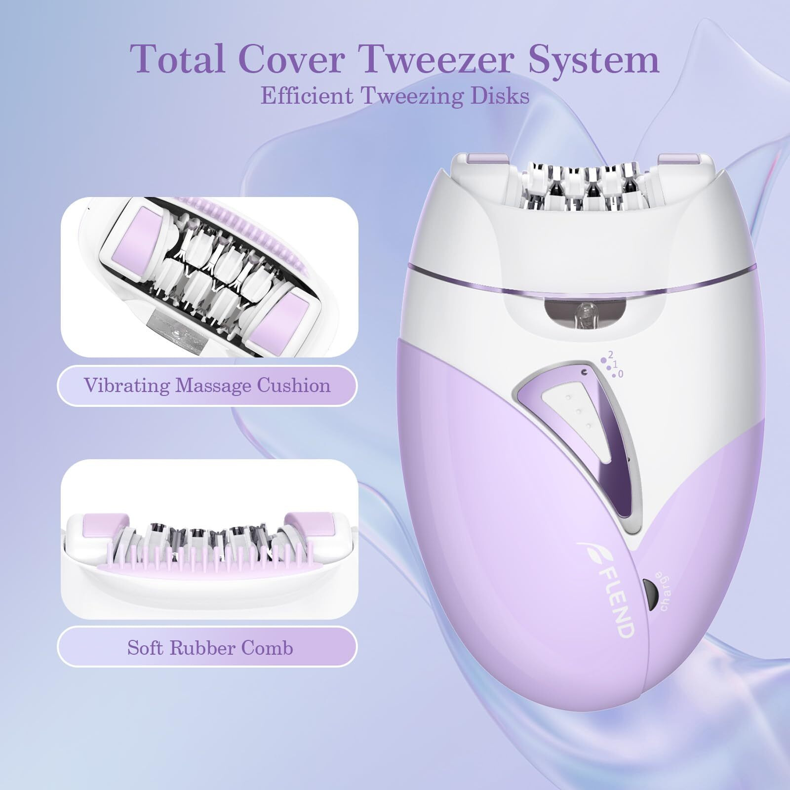 Epilators, 2-Speed Painless Smooth Glide Epilator For Women, Cordless Rechargeable Facial Hair Removal Epilator, Hair Removal Device For Women's Face Legs Bikini Area Arms Legs