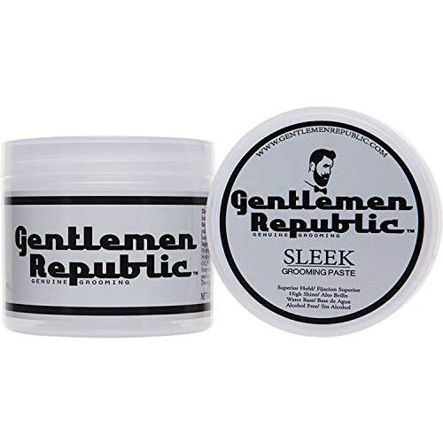 Gentlemen Republic Sleek Grooming Paste - 8Oz Professional Water-Based Formula With High Shine Finish And Superior Hold. Alcohol-Free And Made In The Usa