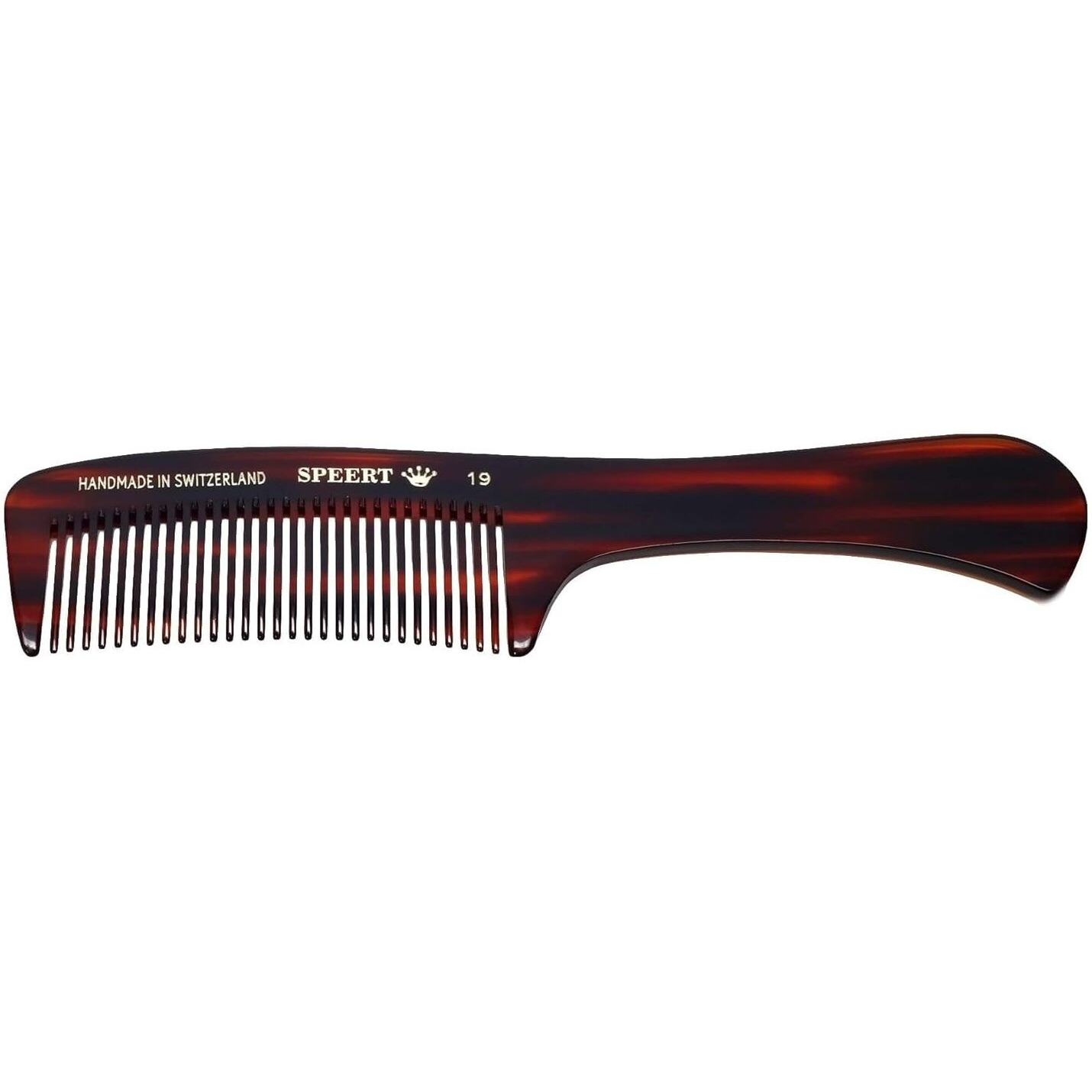 Speert 19 Handmade Wide Tooth Rake Comb Tortoise Havana Acetate Large Handle Thick Coarse Curly Hair Detangling Parting Grooming Teasing Hair Styling Hairdresser Barber Hairdressing Wet Dry Pocket