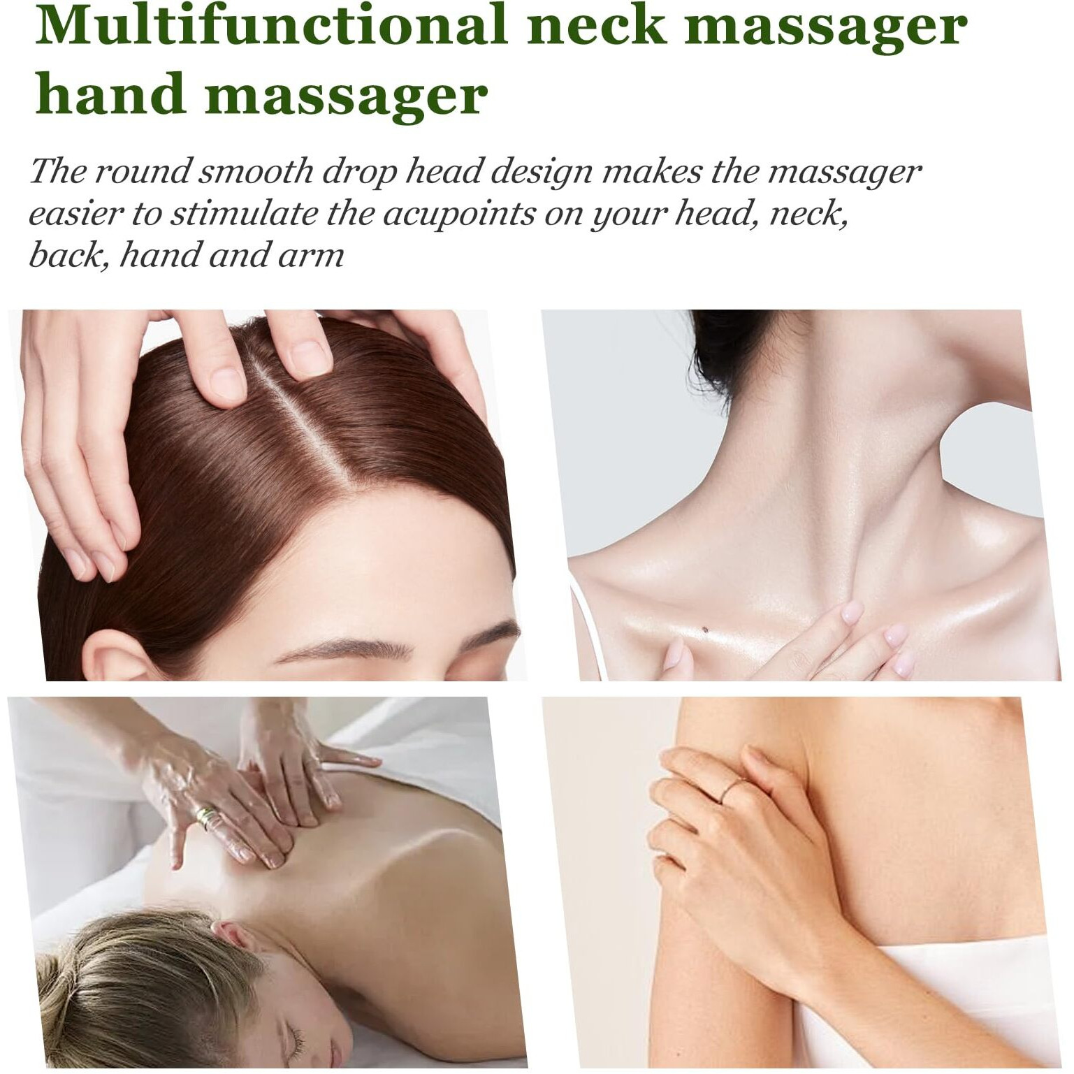 Gemshan Head Scalp Massage - Jade Comb For Massager For Scalp Care Wide Tooth Comb