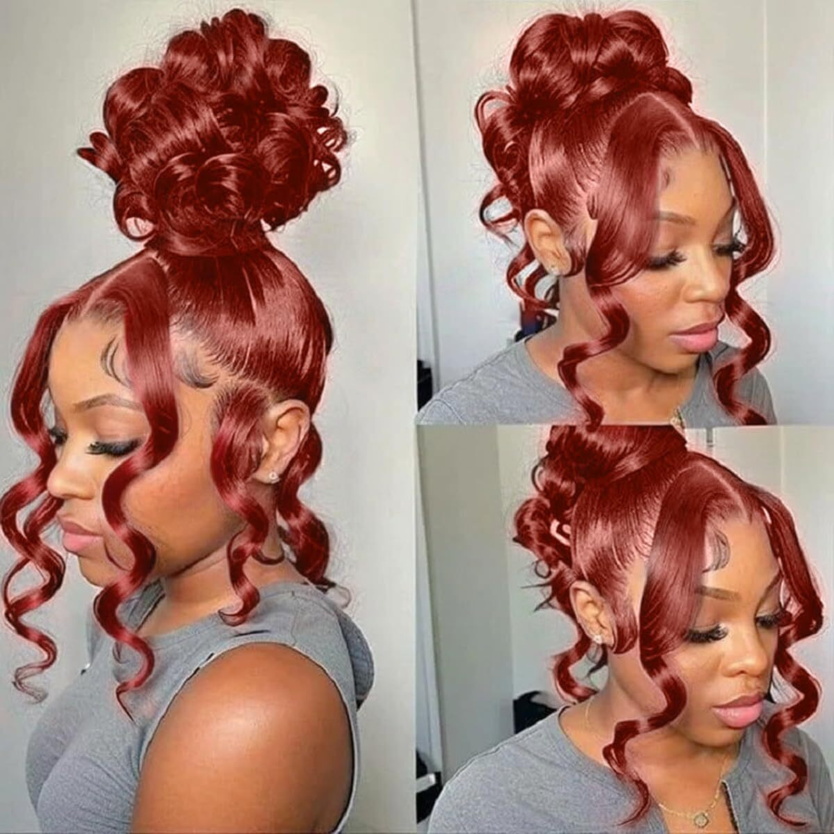 Reddish Brown Colored Human Hair Lace Front Wigs 13X4 Glueless Wigs Human Hair Pre Plucked Body Wave Glueless Wig Transparent Hd Lace Frontal Wigs 24Inch