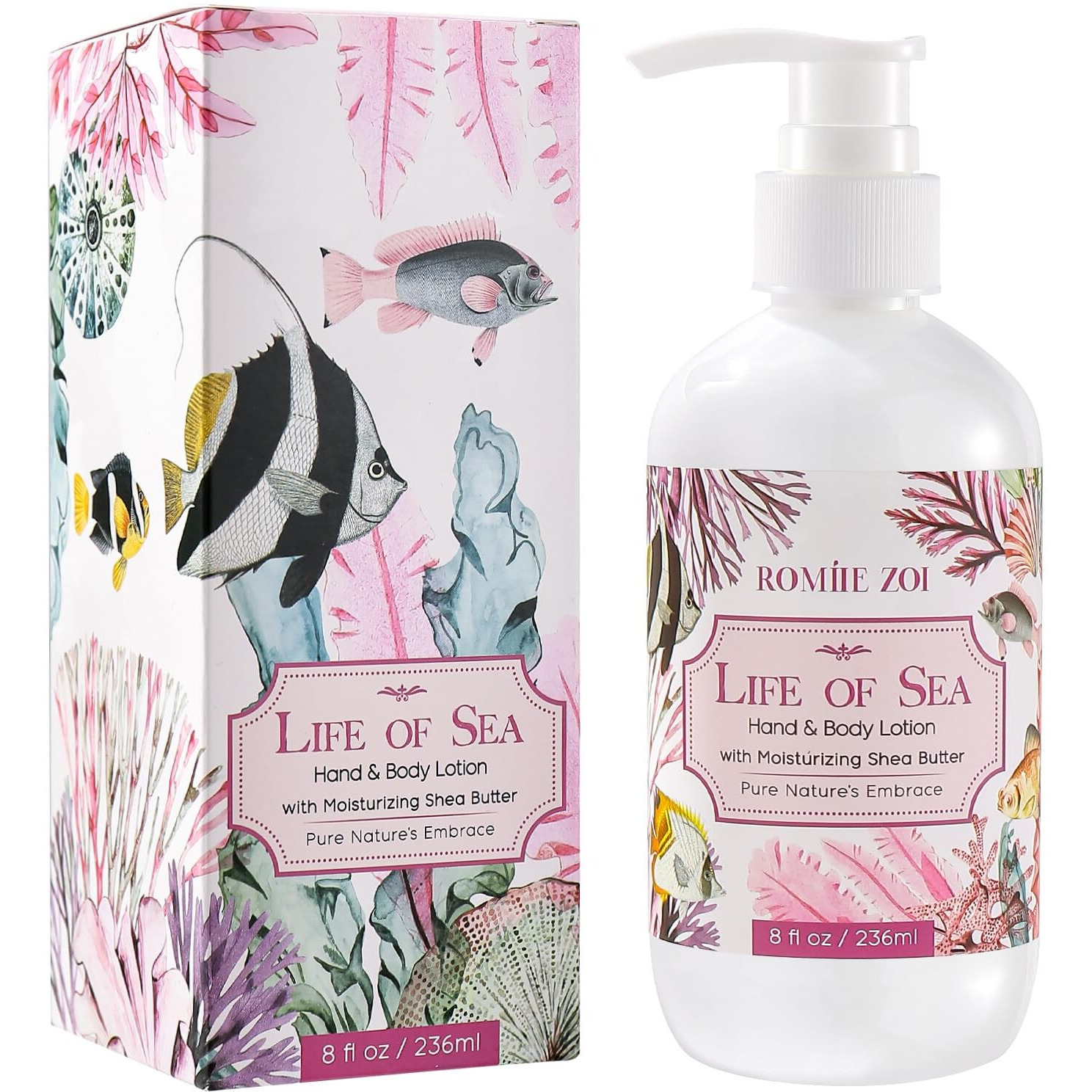 Romiie Zoi Daily Hand & Body Lotion With Moisturizing Shea Butter - Life Of Sea - 236 Ml / 8 Fl Oz