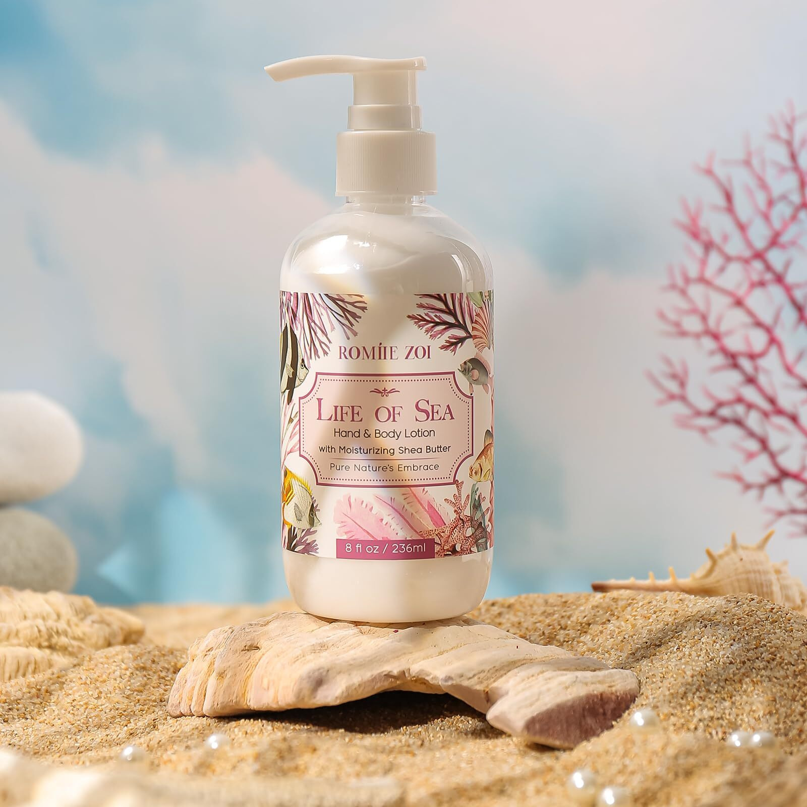 Romiie Zoi Daily Hand & Body Lotion With Moisturizing Shea Butter - Life Of Sea - 236 Ml / 8 Fl Oz