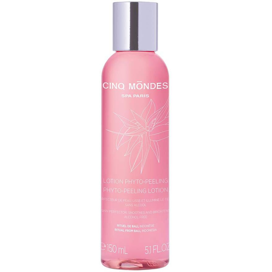Cinq Mondes Phyto-Peeling Lotion Toner 5.0Oz - Glycolic Acid Exfoliating Toner For All Skin Types, Oily, Combo Or Acne Skin - Skin Perfecting For Enlarged Pores - Balances Excess Oil