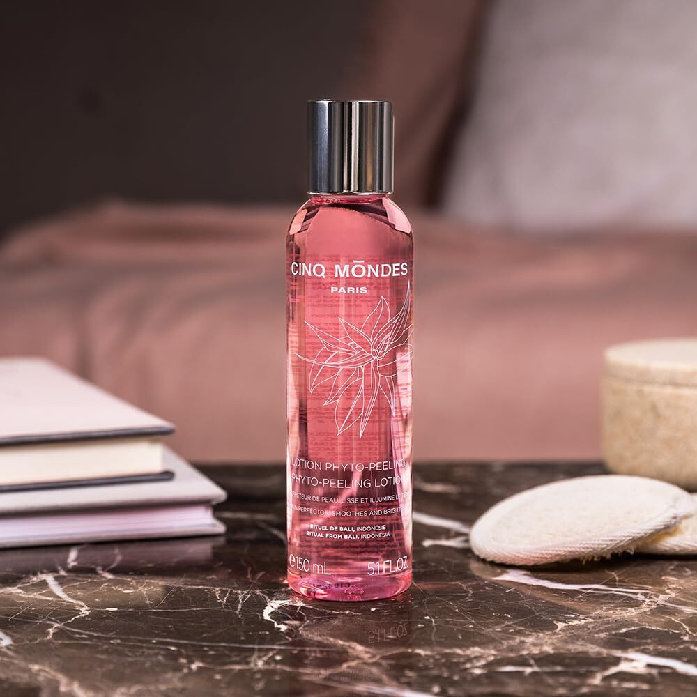 Cinq Mondes Phyto-Peeling Lotion Toner 5.0Oz - Glycolic Acid Exfoliating Toner For All Skin Types, Oily, Combo Or Acne Skin - Skin Perfecting For Enlarged Pores - Balances Excess Oil