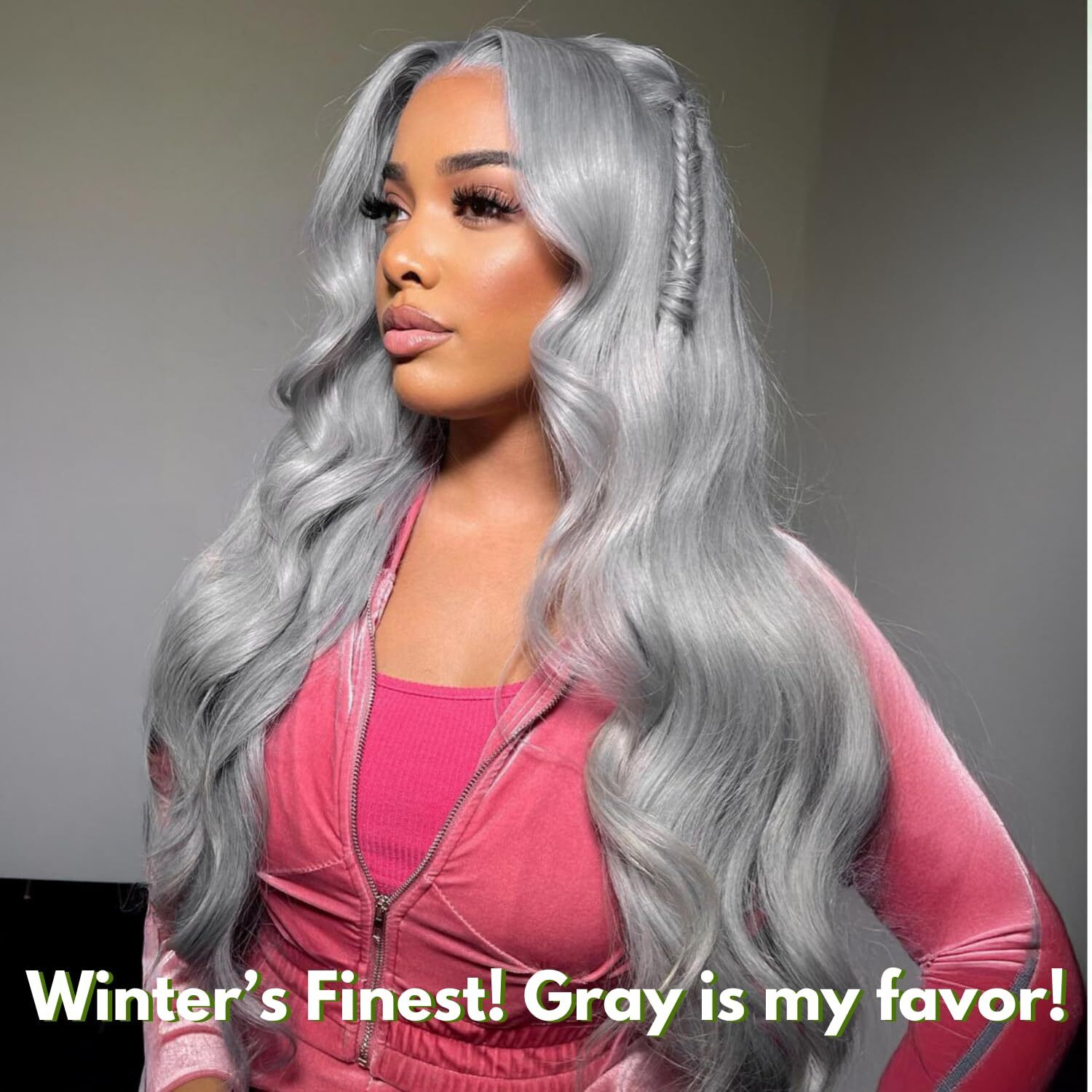 Anmetan Silver Grey Body Wave Bundles Human Hair 26 Inch, Soft And Thick Short Single Bundle 100% Unprocessed 12A Remy Hair Lavender Gray Color Sew In Quick Weave Wavy