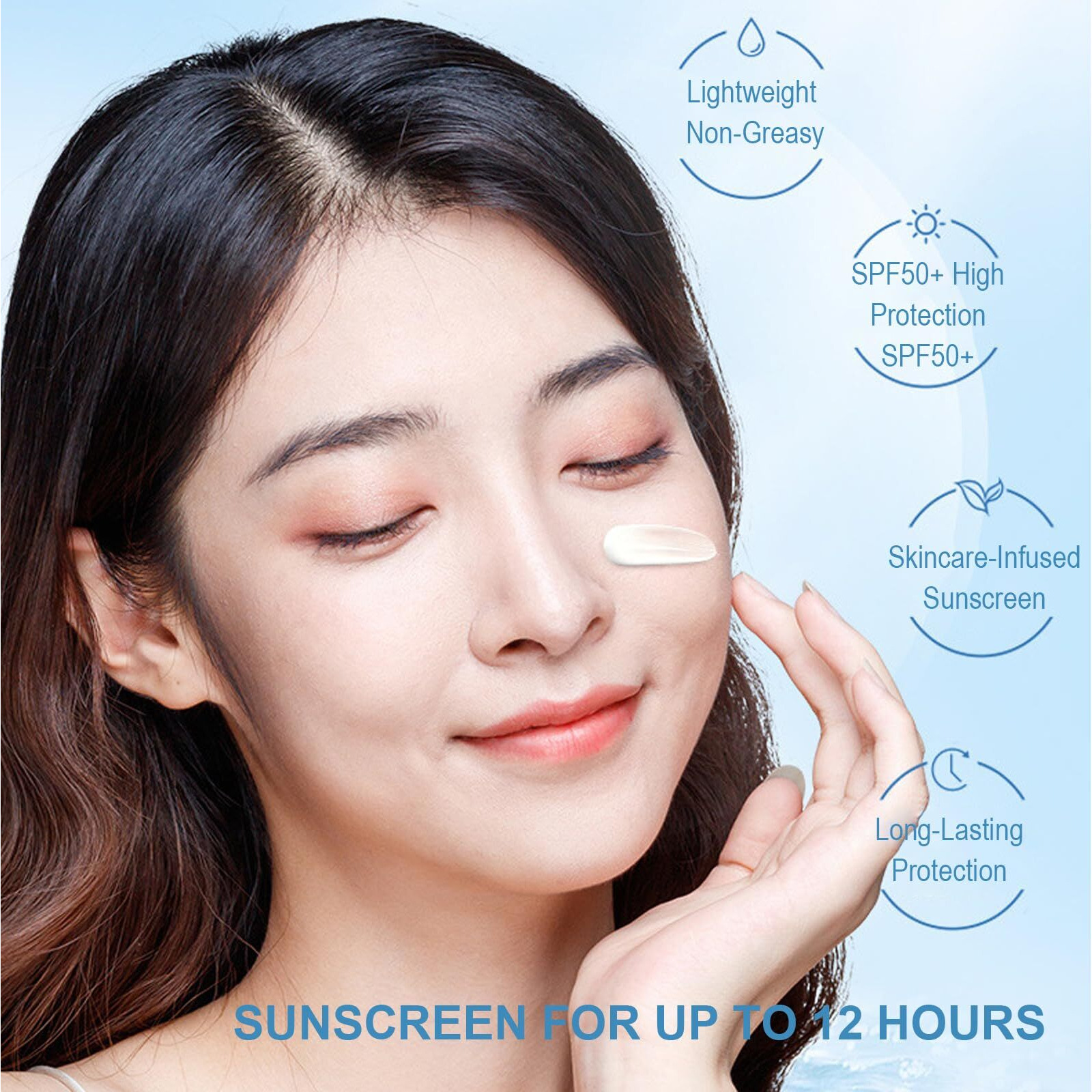 50Pcs Mini Sunscreen Spf50+ Pa+++ - Travel Size Sunscreen Bulk For Face & Body, Lightweight & Non-Greasy, Water-Resistant, Perfect For Summer Party & Thank You Gifts