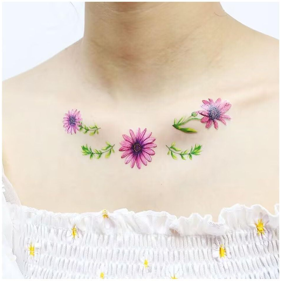 Temporary Tattoo, Waterproof Colorful Temporary Tattoos Fake Tattoos That Look Real And Last Long Tattoo Stickers Watercolor Mixed Style Body Art Temporary Tattoos For Women Girls Kids