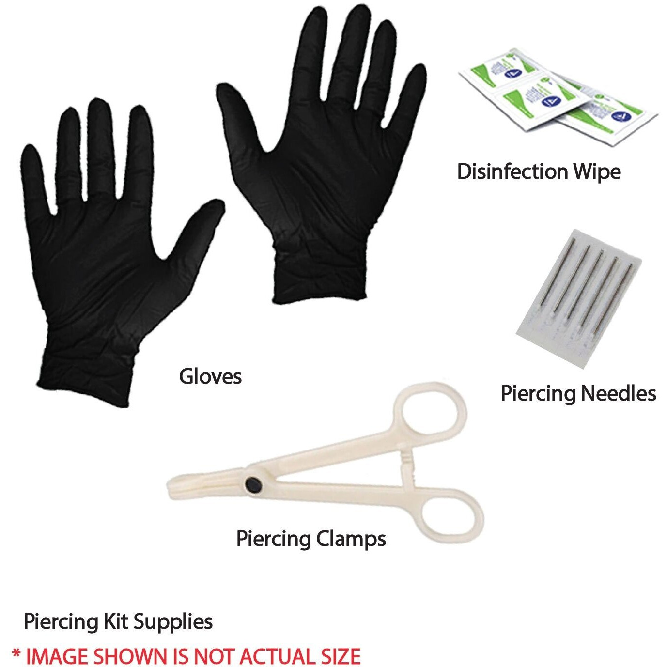 Bodyj4You 36Pc Pro Body Piercing Kit - Nose Septum Ear Cartilage Lip Belly Navel Tragus Eyebrow - Rainbow Steel 14G 16G Bcr Cbr Ring Barbell Spike - Tools Needles Gloves Clamps