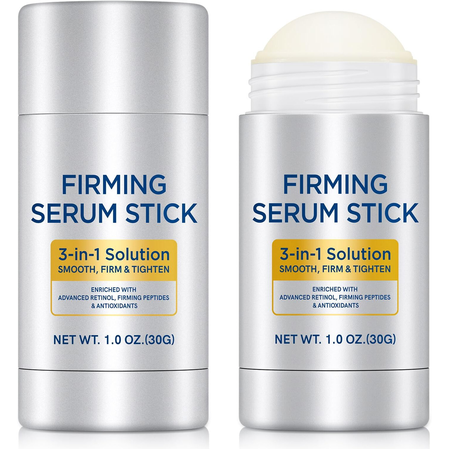Retinol Firming Serum Stick For Face, Neck & Body - 3-In-1 Firming For Wrinkles, Smooths & Tightens Skin - All Skin Types, 1 Oz 2Pcs