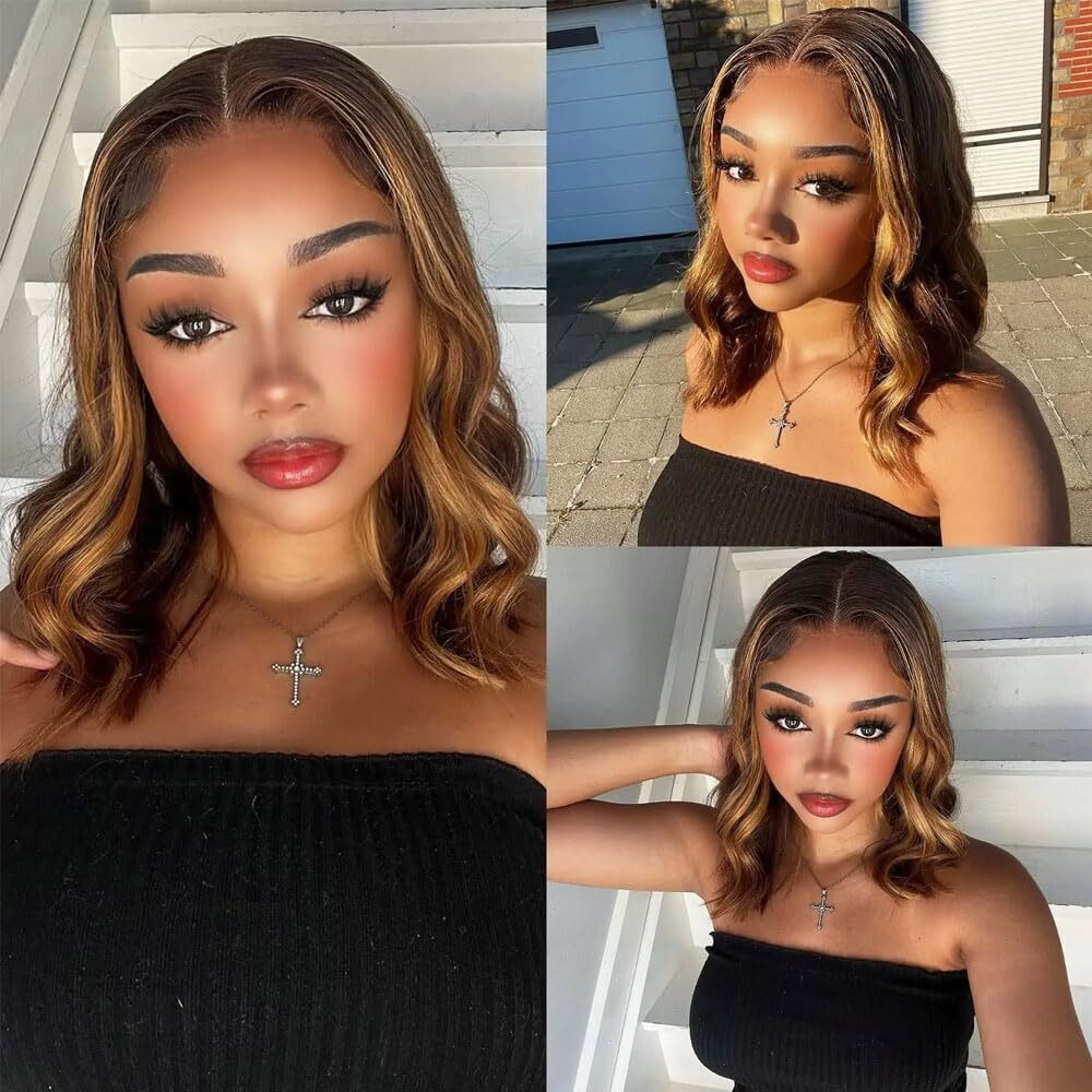 1B27 Bundle Honey Blonde Body Wave Human Hair Bundles 20 22 24 Inch Two Tone Black And Honey Blonde Bundles Human Hair Ombre Body Wave Bundle
