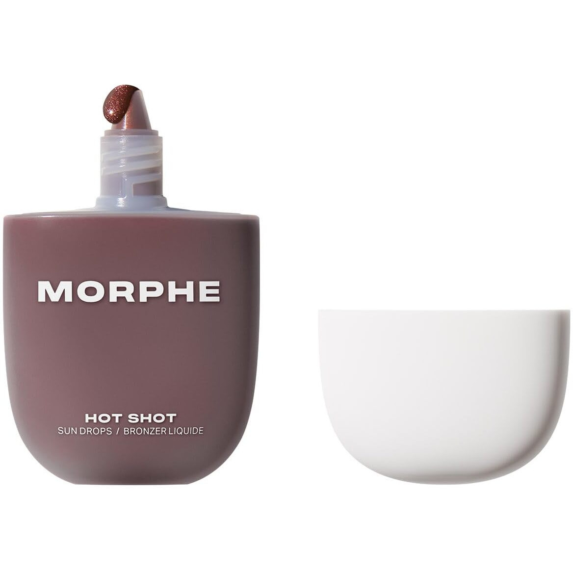 Morphe Hot Shot Sun Bronzing Drops - Waterweight Liquid Bronzer Drops With Niacinamide For Glowing Skin, Hydration & A Natural Radiant Finish - Rich Beach (1 Fl Oz)