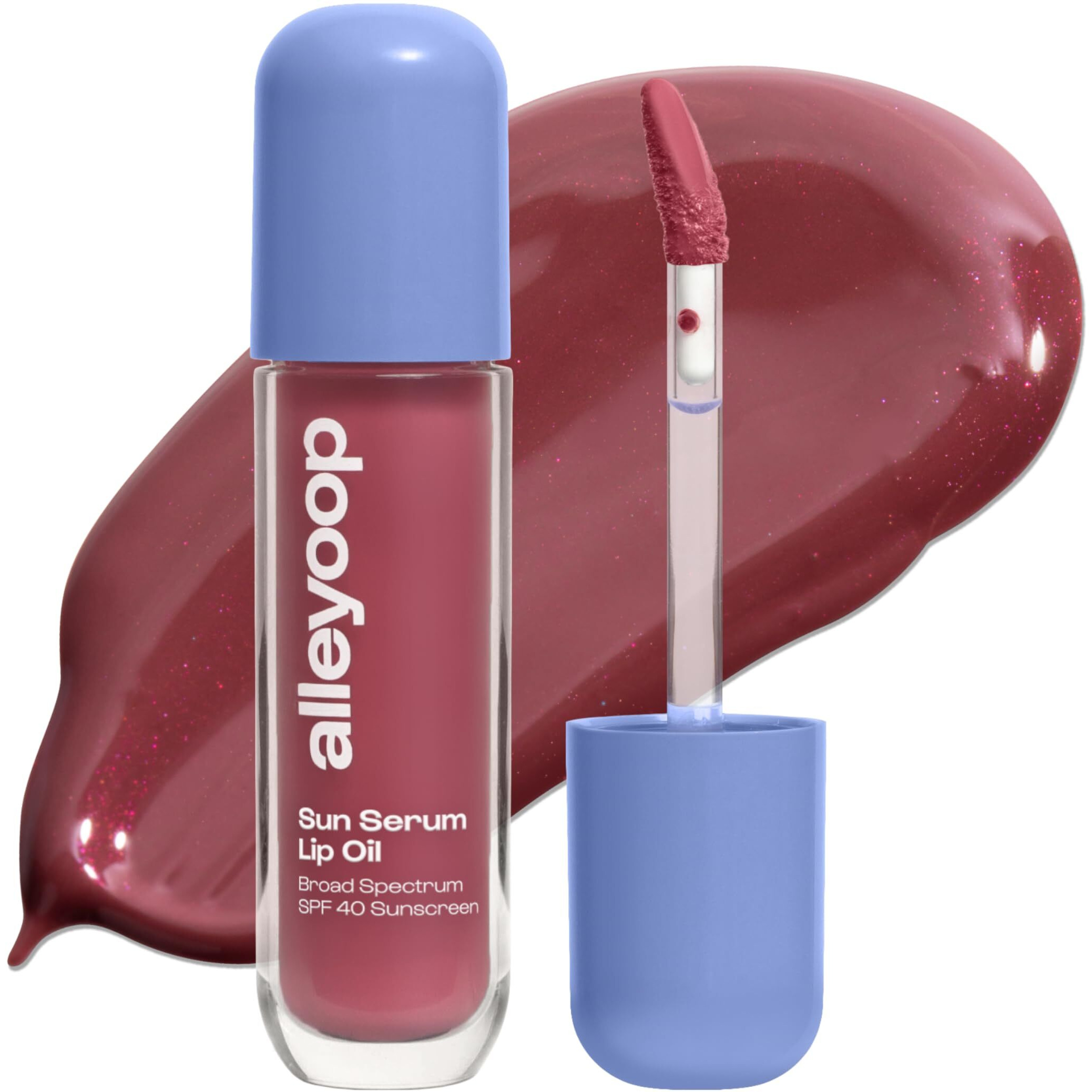 Alleyoop Sun Serum Lip Oil Spf 40 - Tinted Lip Oil With Spf, Hydrating Tinted Lip-Moisturizer For Women, Lips Sunscreen For Cracked Lips, Smooths & Soothes, Vegan, Travel-Friendly, Hazy
