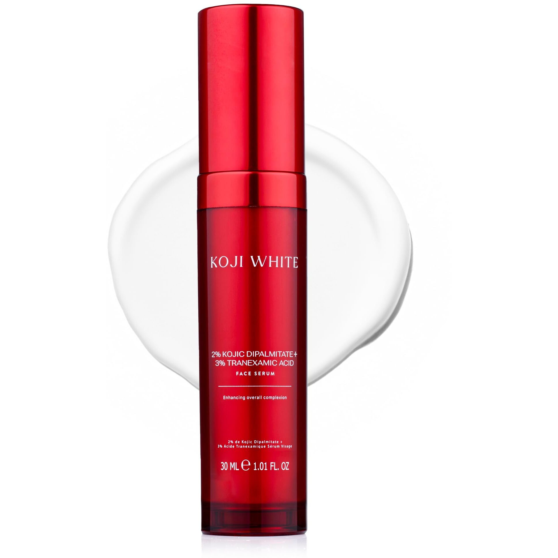 Koji White 2% Kojic Acid Dipalmitate + 3% Tranexamic Acid Serum - Facial Serum For Women, Hydrating With Niacinamide - Vegan, Fragrance-Free, Unscented For Sensitive Skin & Uneven Tone - 1.01 Fl Oz
