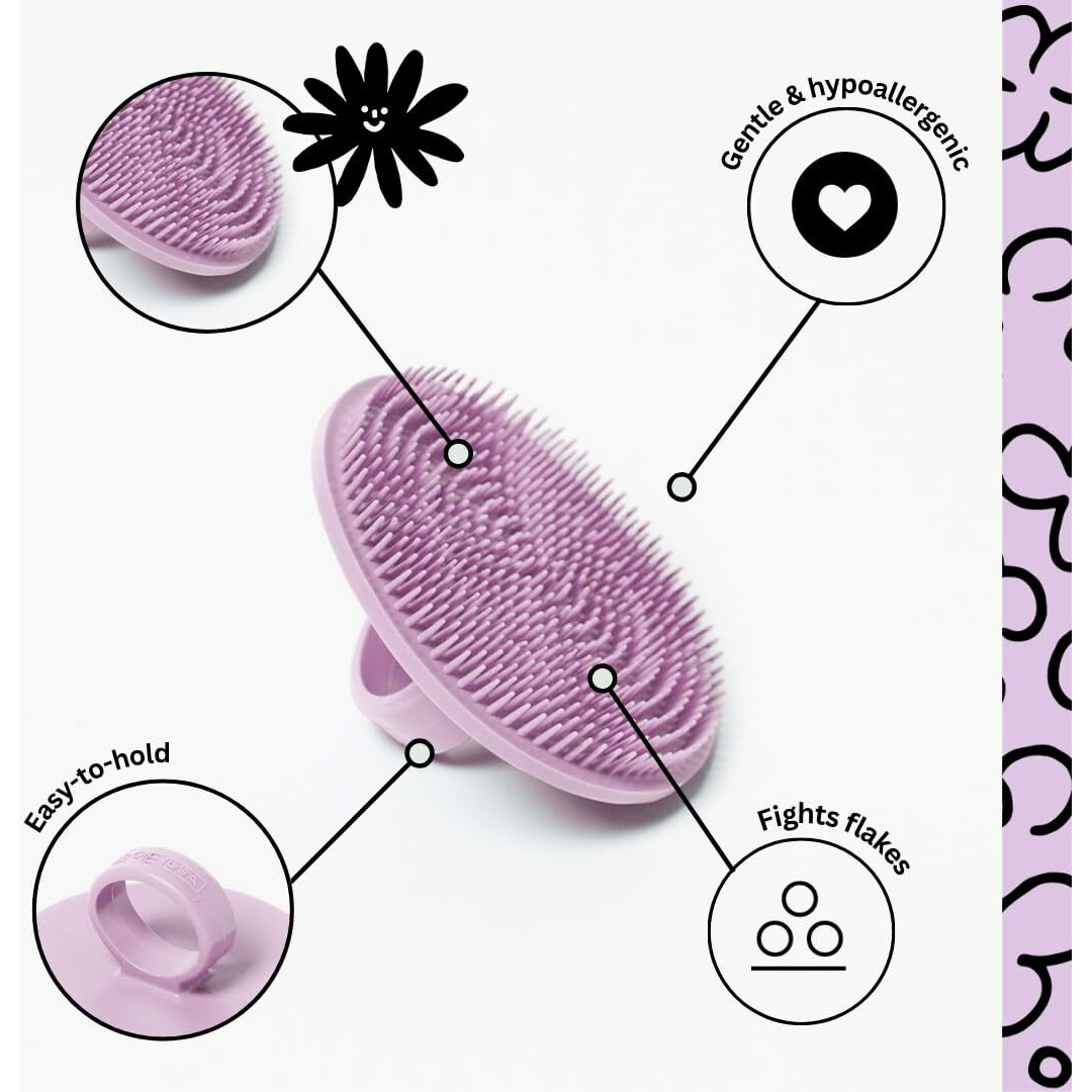Boie Usa Face Scrubber - Handheld Facial Tool - Softer Than Silicone Face Brush, Hypoallergenic, Gentle Exfoliation For Sensitive Skin. Bpa- & Latex-Free, Made In The Usa & Easy To Clean (Thistle)