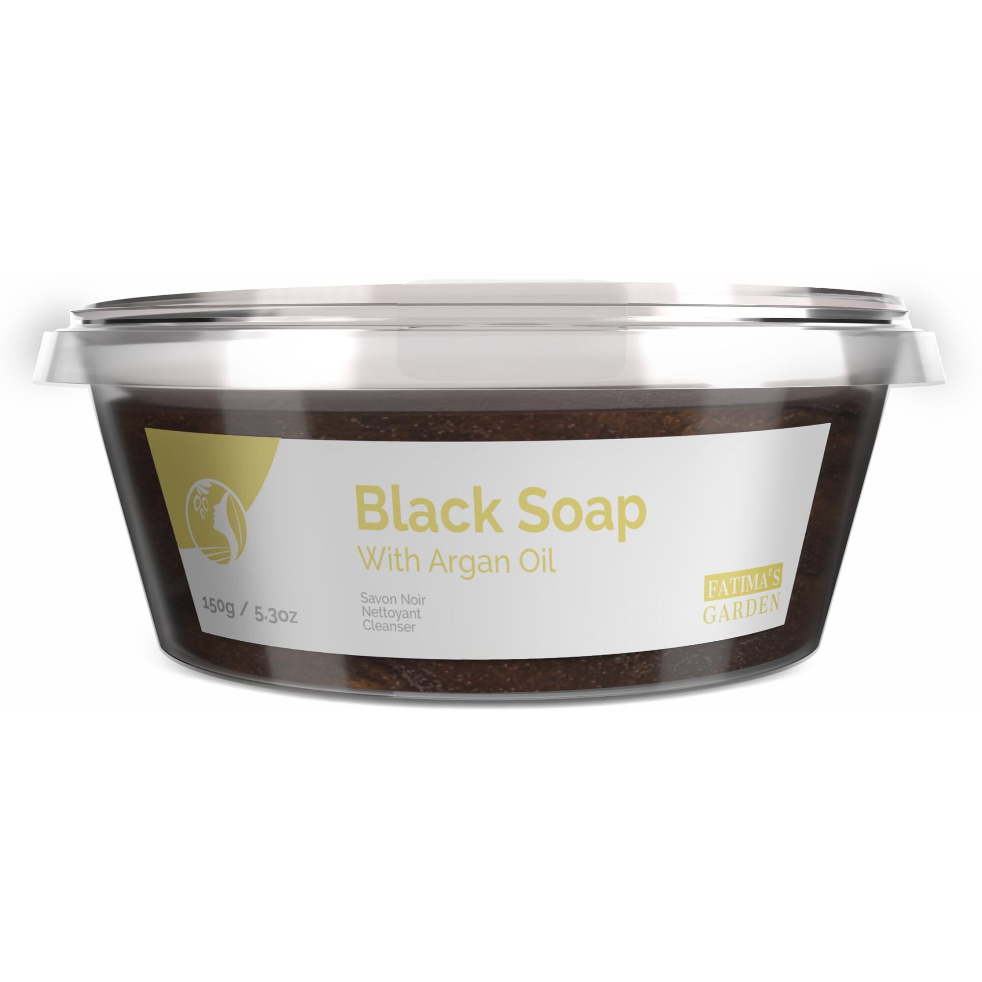 Fatima's Garden Argan Oil Black Soap - Exfoliating Cleanser, 150G