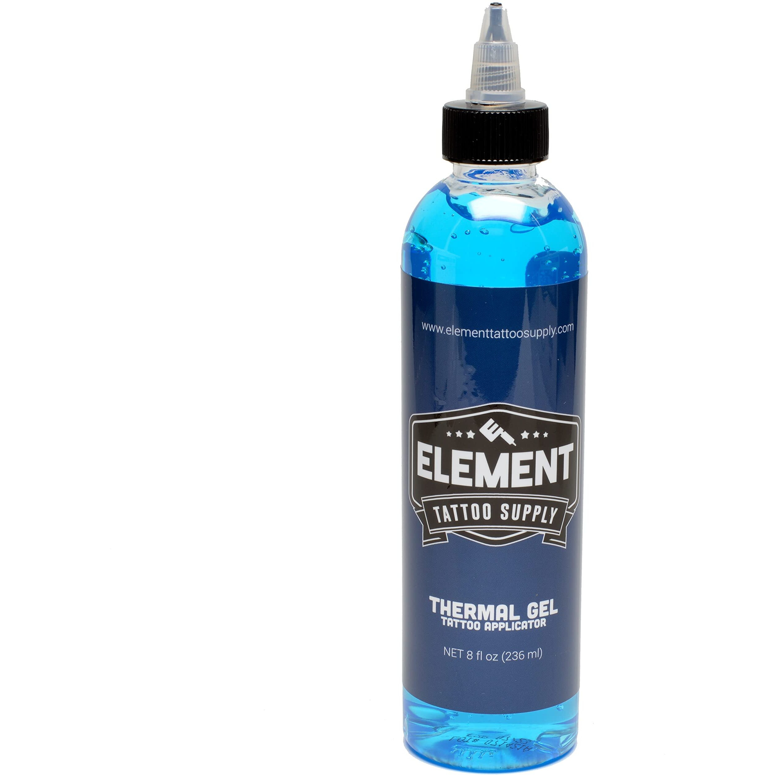 Element Tattoo Supply Tattoo Stencil Transfer Gel Blue Applicator Lotion 8Oz Bottle Smooth Clean Transfer For Real Tattoos Professional Long Lasting Crisp Stencil Application Artist Grade