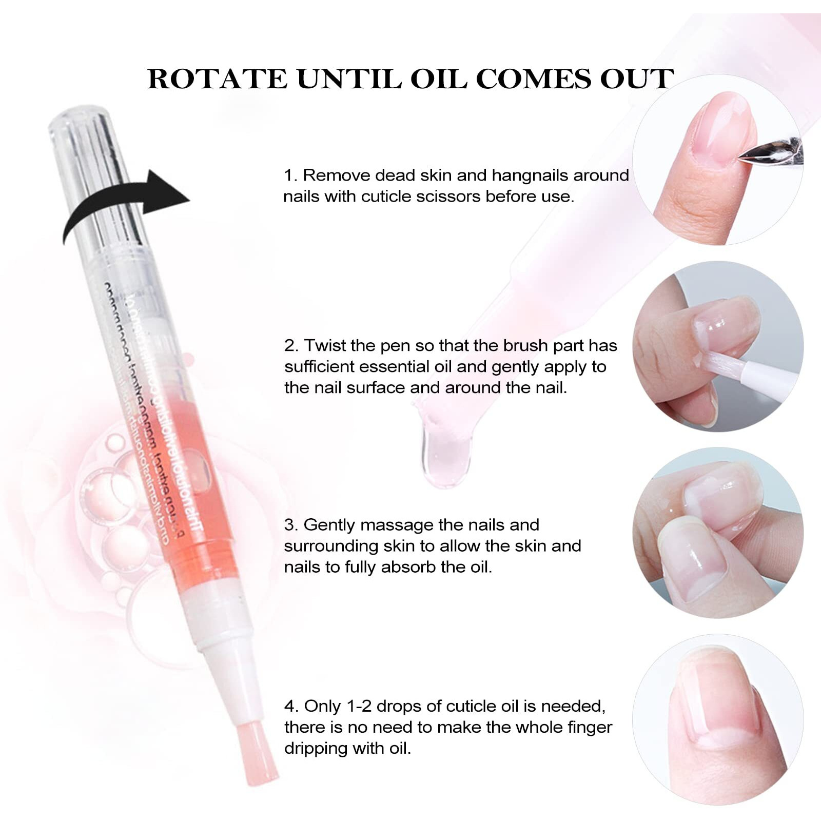 15Pcs Cuticle Oil Pen For Nails Care Products, Nail Oil Bulk Repair Kit Professional Revitalizer Fingernails Growth Manicure Set Damage Dry Cutical Oul Hangnail Treatment Scented Moisturizer