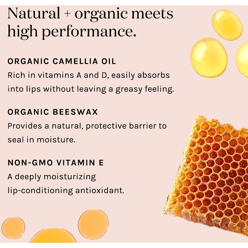 Kari Gran Lip Whip | Moisturizing Lip Balm With Organic Oils | Clear Glossy Sheen + Peppermint | Rich Buttery Texture, Hydrates & Protects | Non-Gmo, Organic Ingredients, Made In Usa (Rosie Gold)