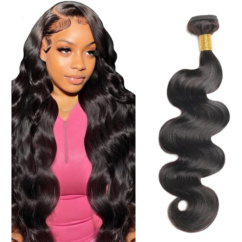 14A Human Hair Bundles 26 Inch Body Wave Bundles 100% Unprocessed Brazilian Virgin Hair 1 Bundle Body Wave Human Hair Extensions Quick Weave