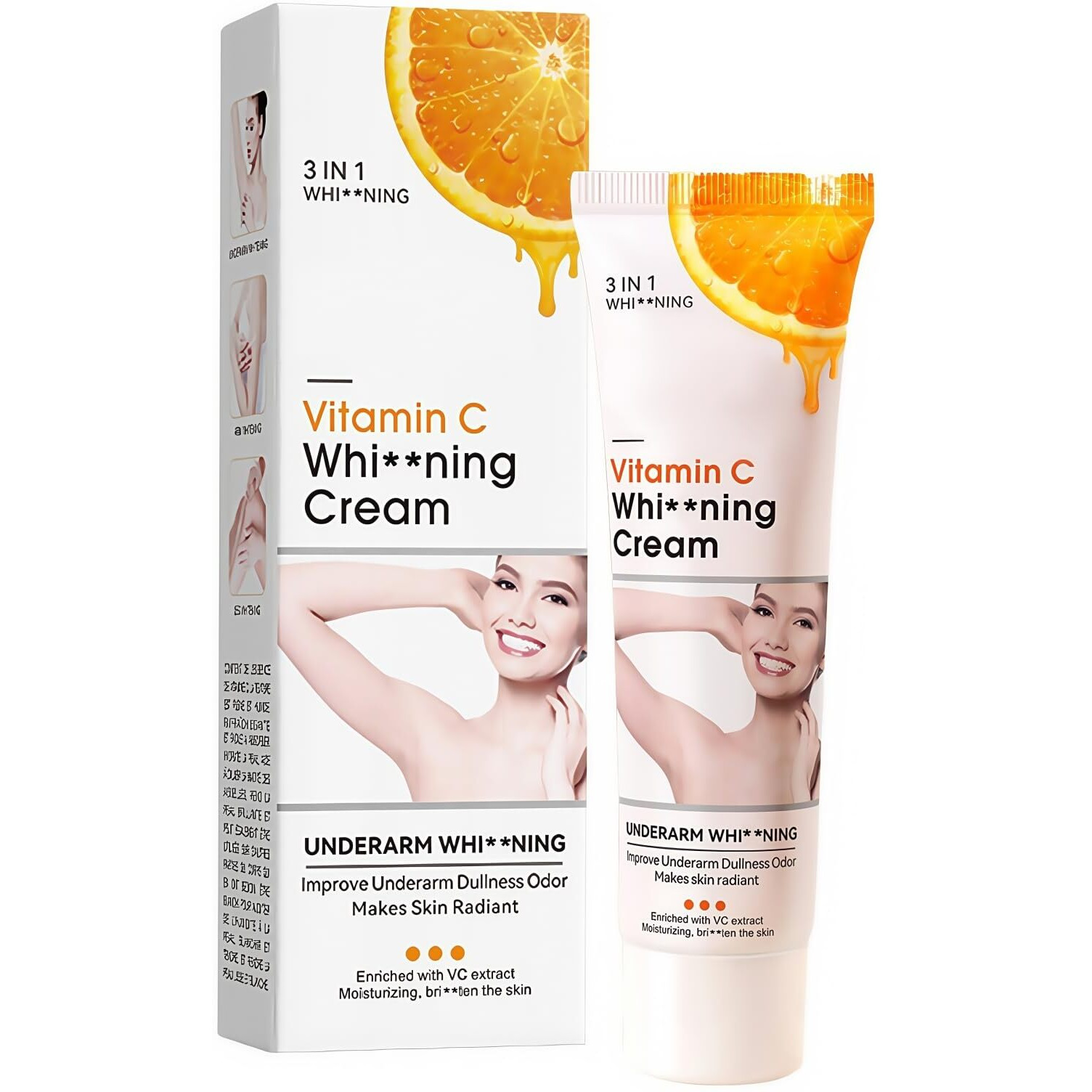 Q.Z.Art Vitamin C Face & Body Cream Crema Aclarante Para Axilas, Zonas   Ntimas Y Manchas Corporales - 50G