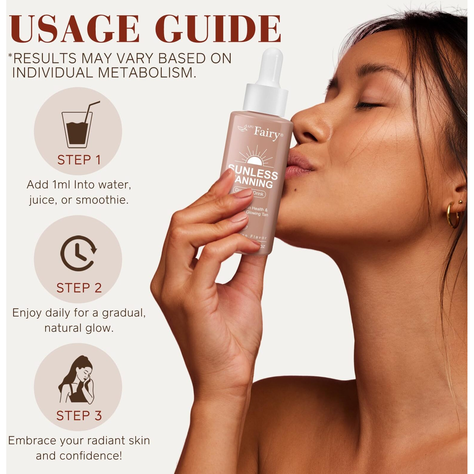 Tanning Drops To Drink - Sunless Tanning Drops To Drink - Bronze Tanning For Face And Body, Promotes Healthy Skin, Suitable For All Skin Types (2Pcs)