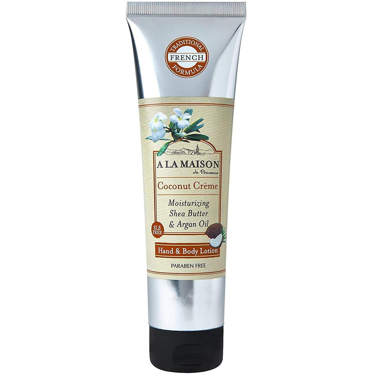 A La Maison De Provence Hand And Body Lotion | Natural Moisturizing Lotion With Argan Oil And Shea Butter | Moisturizer For Dry Skin | Paraben And Phthalates Free | Coconut Creme Scent 8 Oz (1 Pack)
