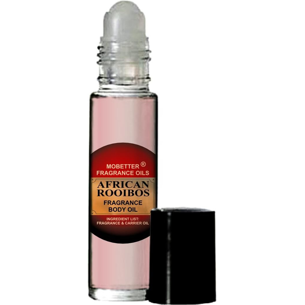 Mobetter Fragrance Oils African Rooibos Fragrance Body Oil 1/3 Oz Roll On Glass Bottle