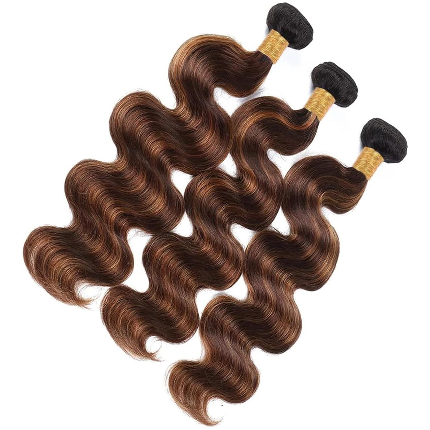 P4/30 Highlight Human Hair Bundles Body Wave Bundles Human Hair 20 22 24 Inch Body Wave Bundles Ombre Brown Double Weft Hair Extensions