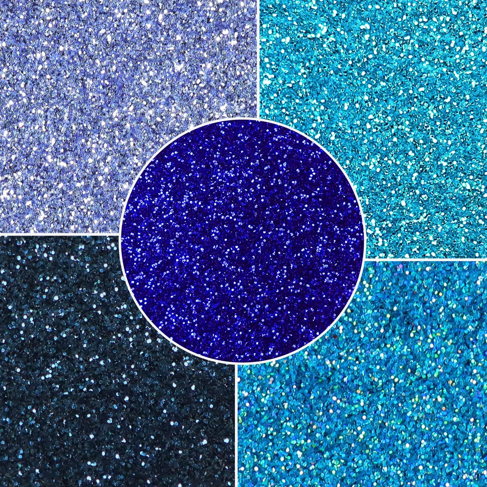 Marblers Cosmetic Grade Fine Glitter 5-Pack [Ocean Wave] 0.90Oz (25G) | Non-Toxic | Vegan | Cruelty-Free | Eyeshadow, Nail Polish, Nail Art | Festival, Rave & Party Makeup | Body & Face