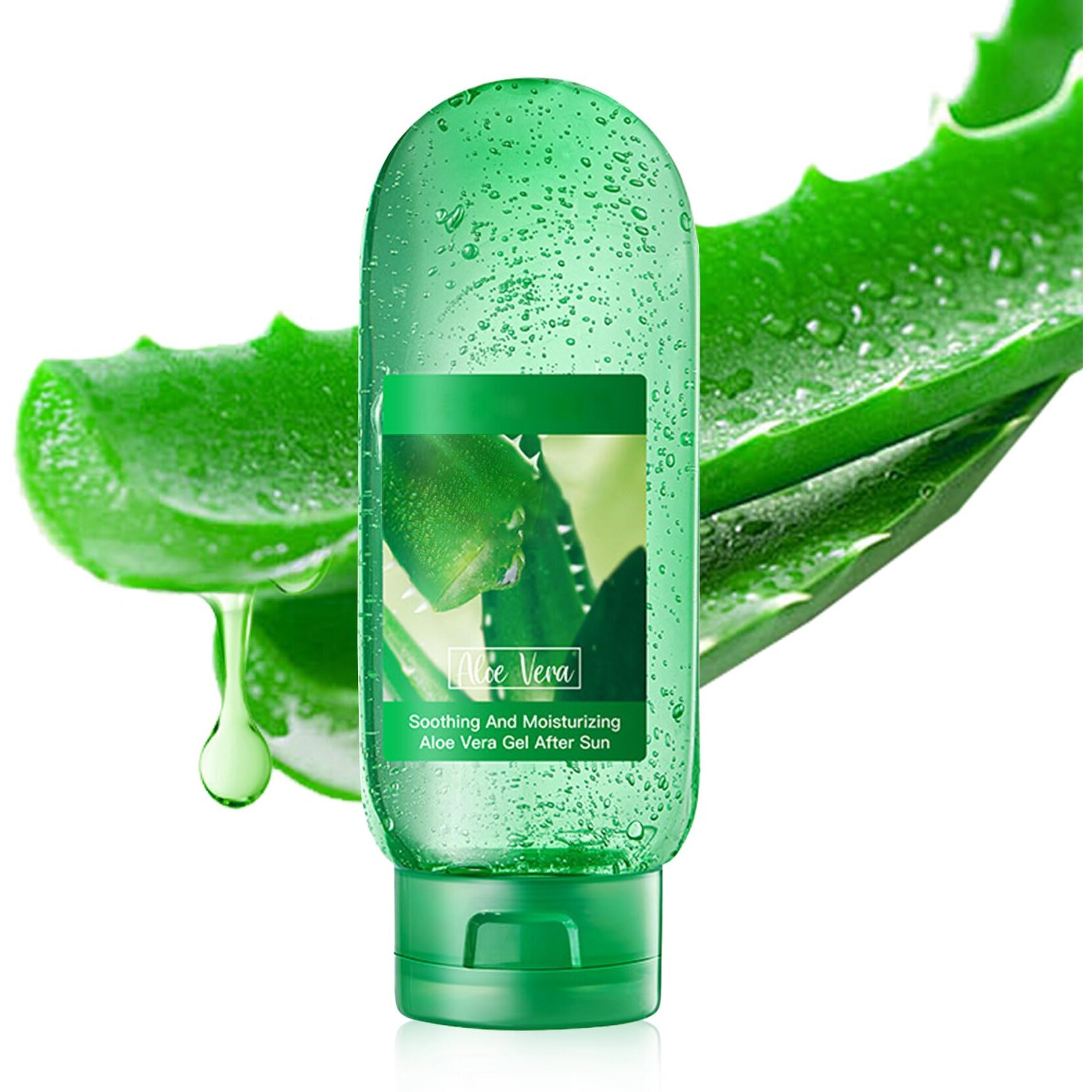 Moisturizing Gel For Face & Body,Non-Sticky Gel After Sun Aloe Lotion Skin Care,Fast Absorbing Long Lasting Refreshing Hydrating Face Moisturizer For All Skin Types 04