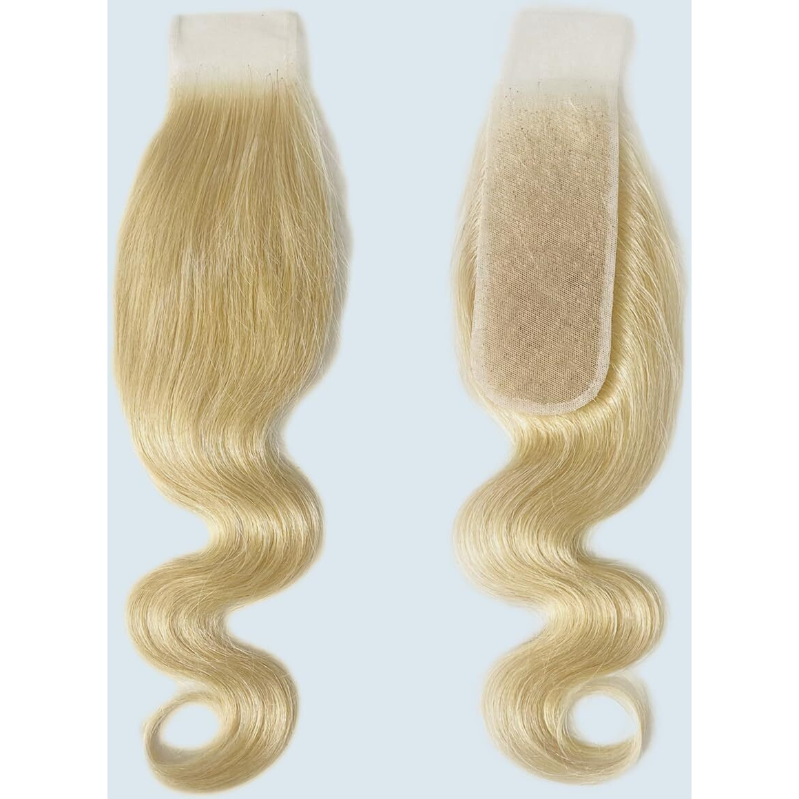 2X6 Blonde Closure Transparent Lcae Brazilian Virgin Remy Hair 10A Middle Part 613 2X6 Lace Closure Body Wave 100% Unprocessed With Baby Hair 12 Inch