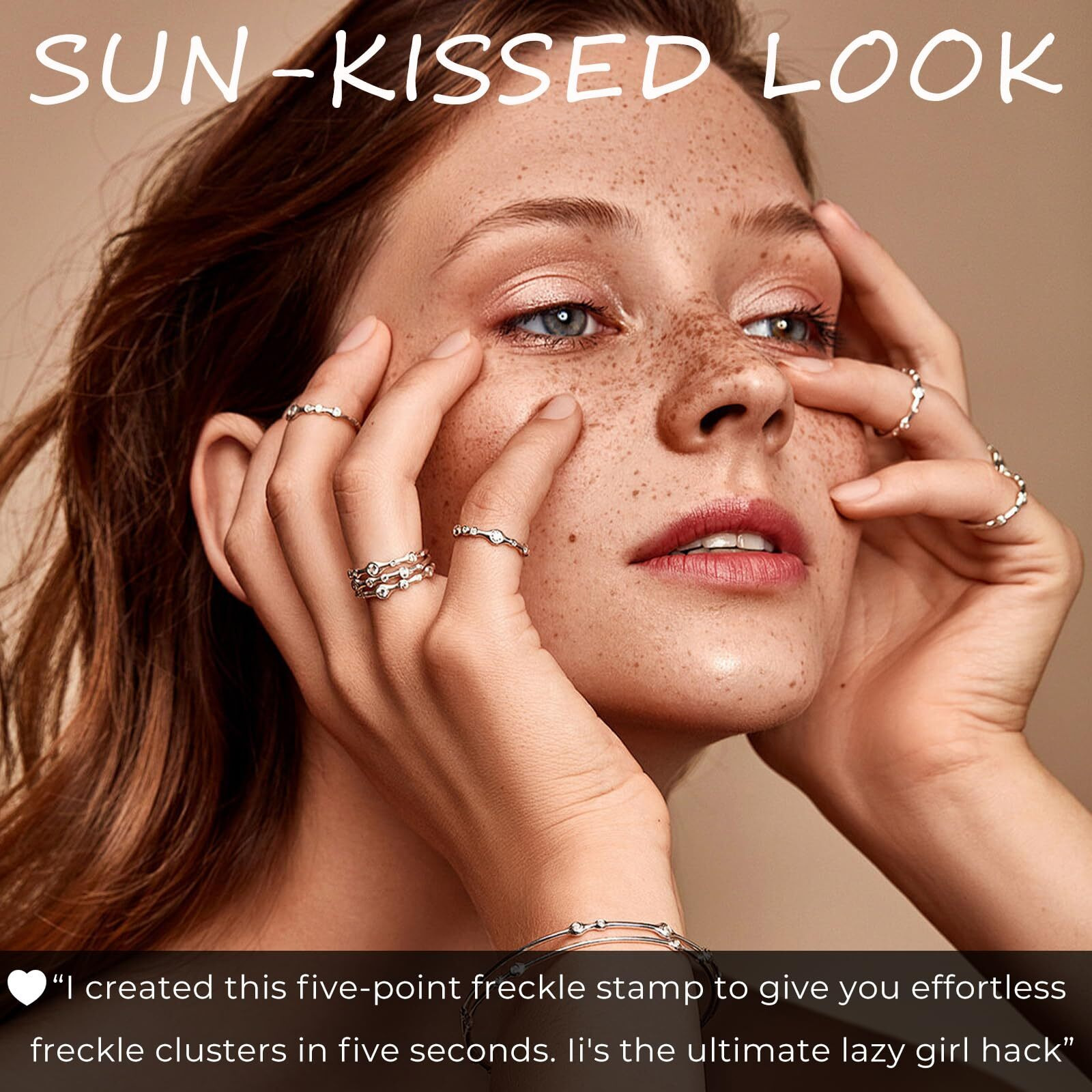 Freckle Stamp Pen,Freckle Stain Air Cushion Foundation Maker For Fake Freckles Makeup,Long-Lasting Freckle Pen To Create Faux Natural Sun-Kissed Look,Liquid Freckle Makeup Tool-02 Medium