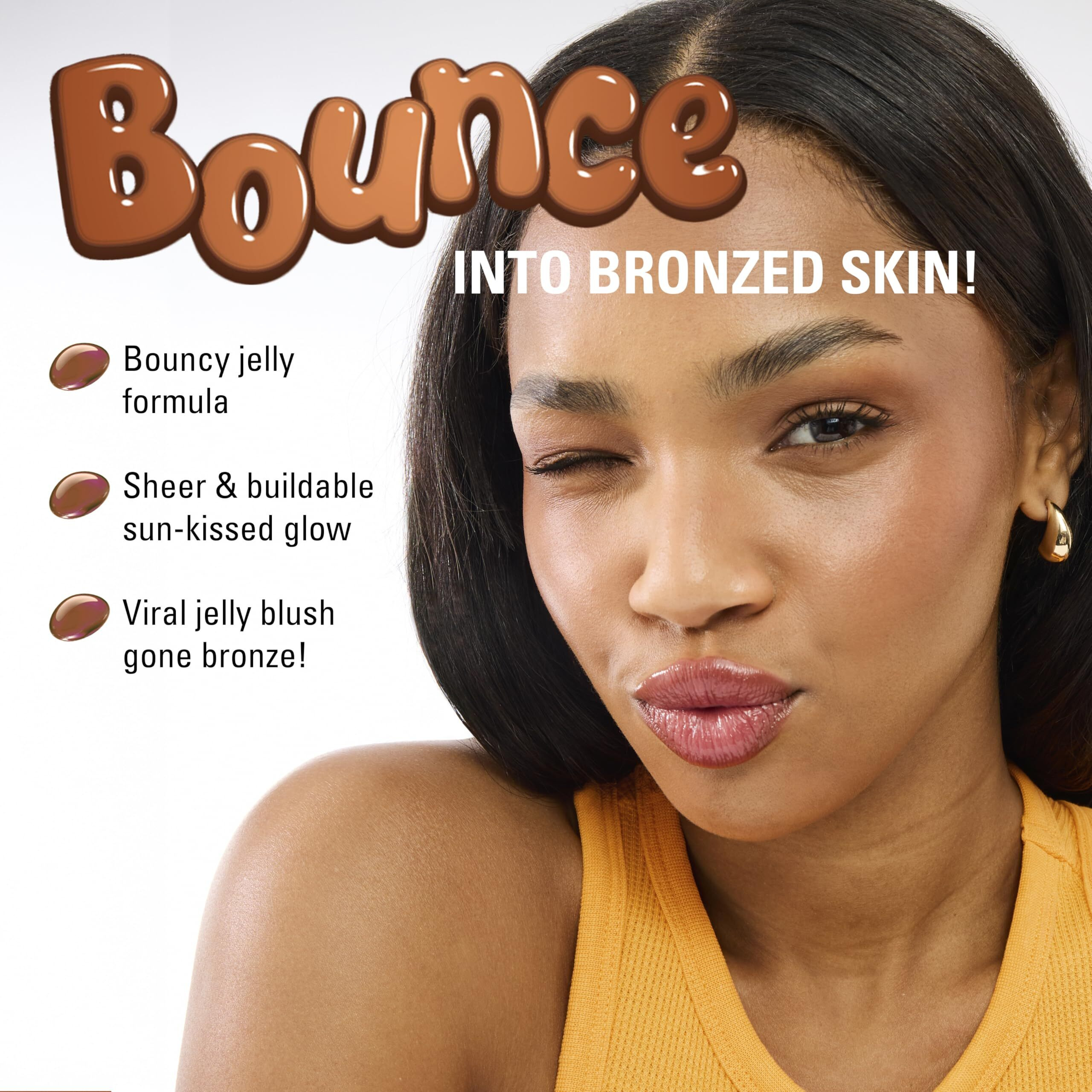 Revolution, Jelly Bronzer Tint, Bronzing Makeup For A Sun-Kissed Glow To Cheeks, Vegan & Cruelty-Free, Medium Sunset, 0.28 Oz
