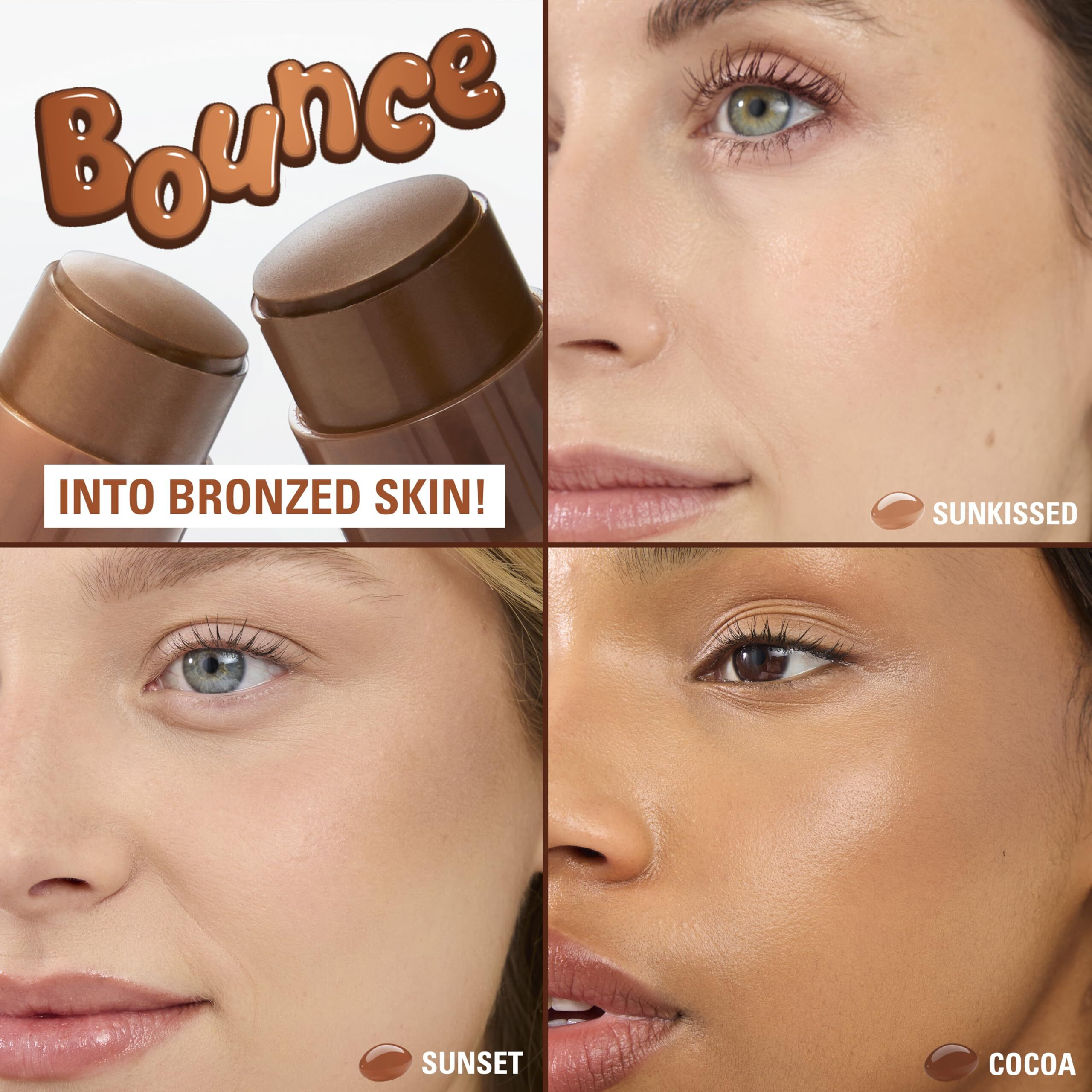 Revolution, Jelly Bronzer Tint, Bronzing Makeup For A Sun-Kissed Glow To Cheeks, Vegan & Cruelty-Free, Medium Sunset, 0.28 Oz