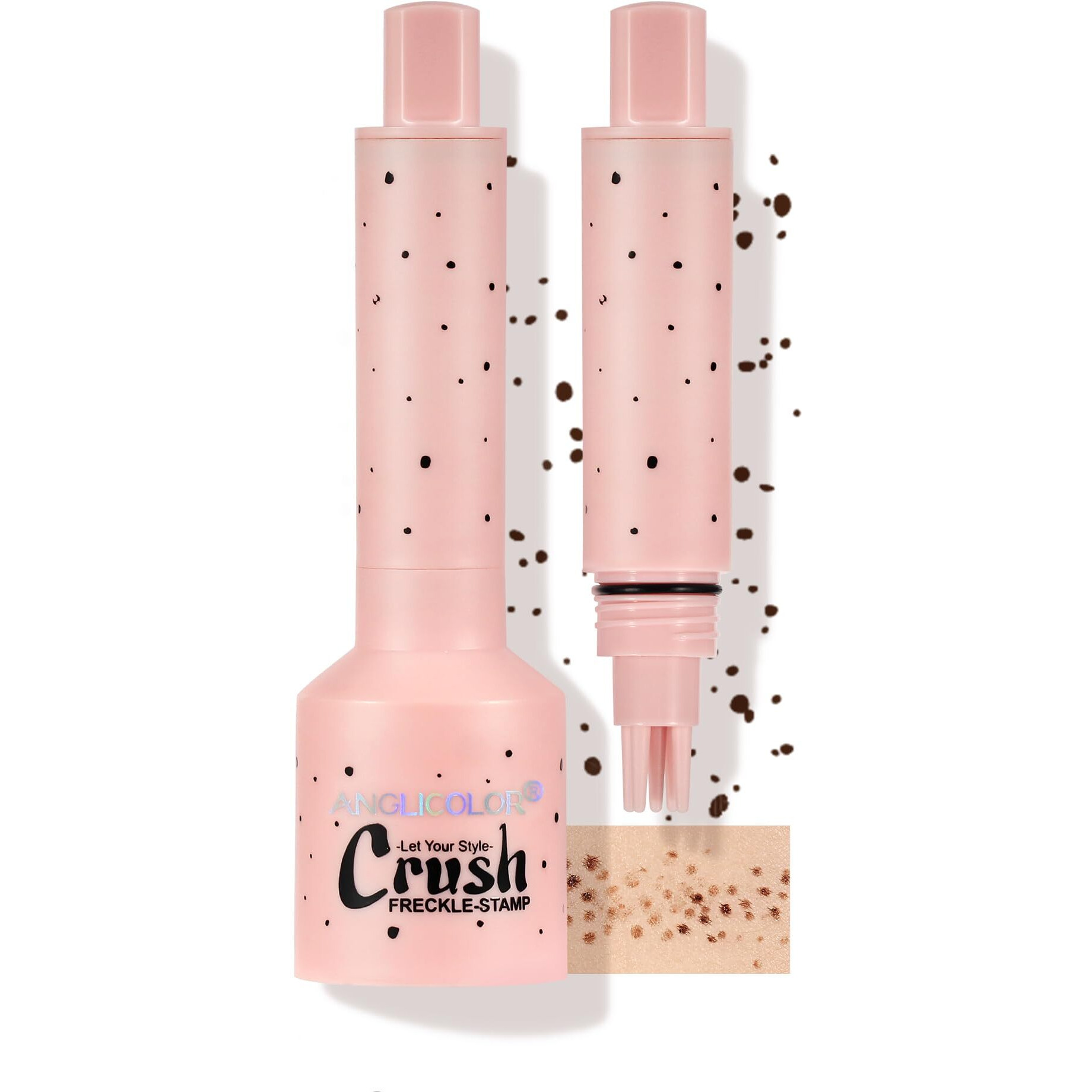 Anglicolor Freckle Pen, Freckle Stamp, Long Lasting, Waterproof, Smudge-Proof, Transfer-Proof, Easy Natural Sun-Kissed Makeup, Suitable For All Skin Types, Vegan & Cruelty-Free (03Deep, 1.5G)